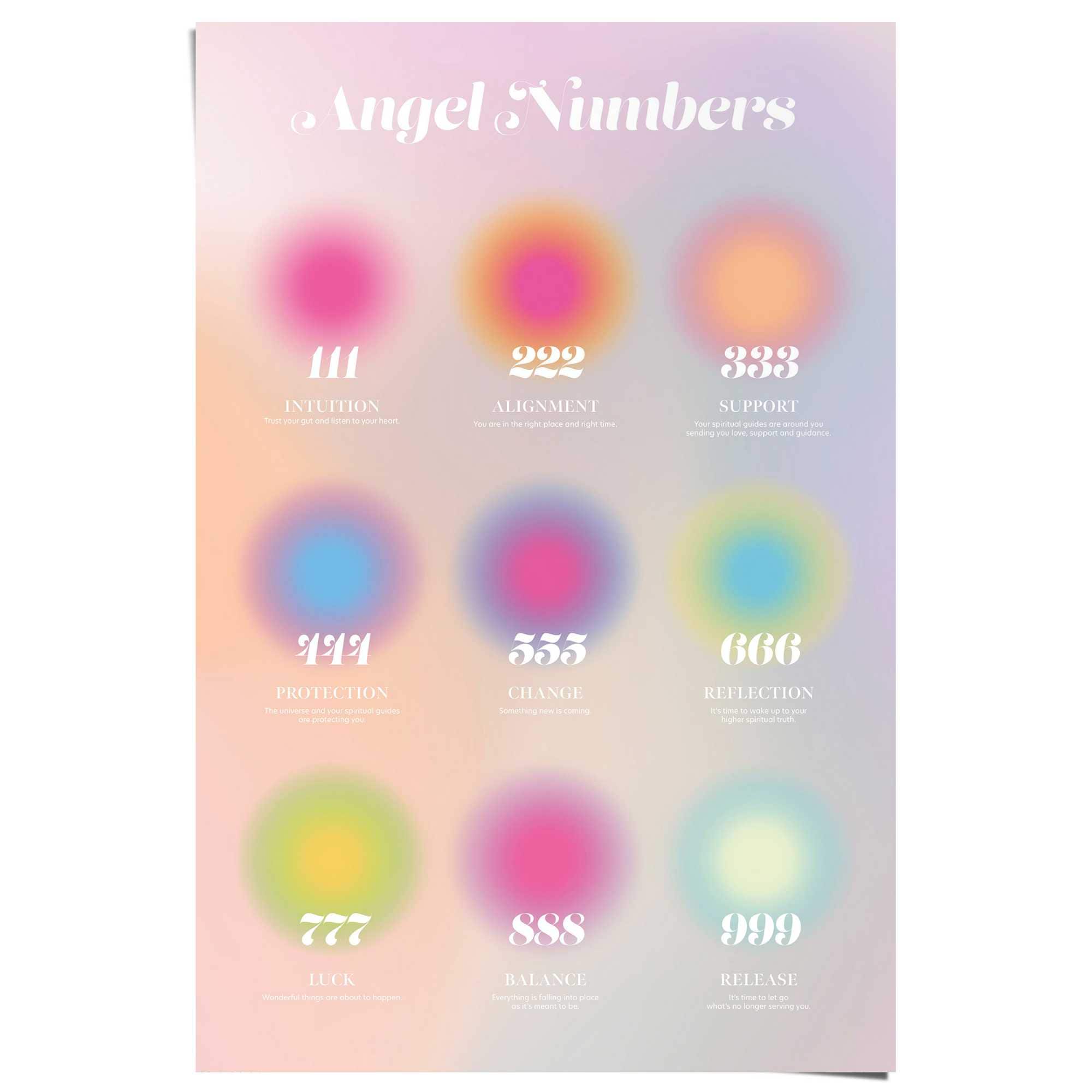 Image of Reinders Poster "Angel numbers"