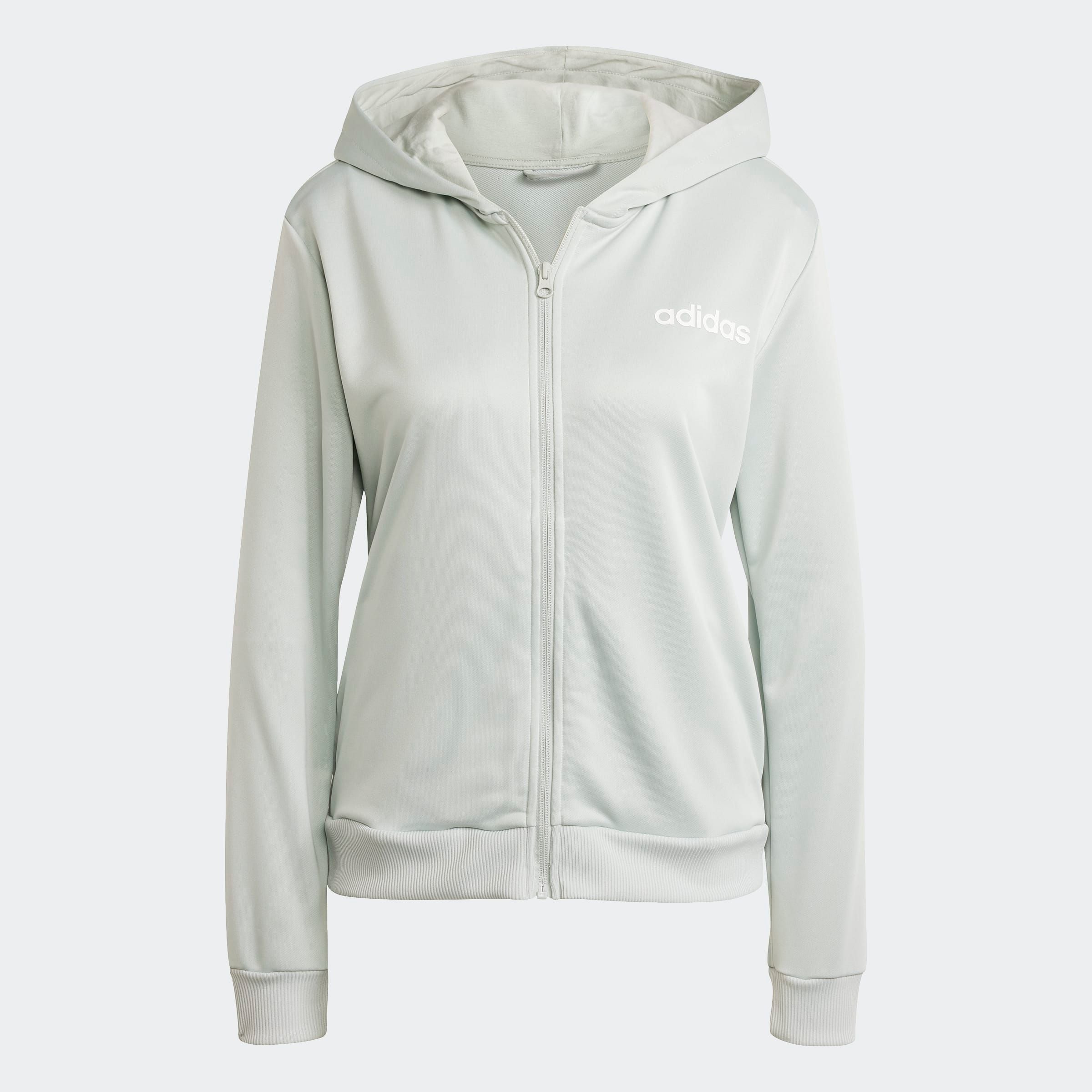 adidas Sportswear Trainingsanzug »W LINEAR TS«, (2 tlg.), Trainingsjacke mit Kapuze, Tracksuit