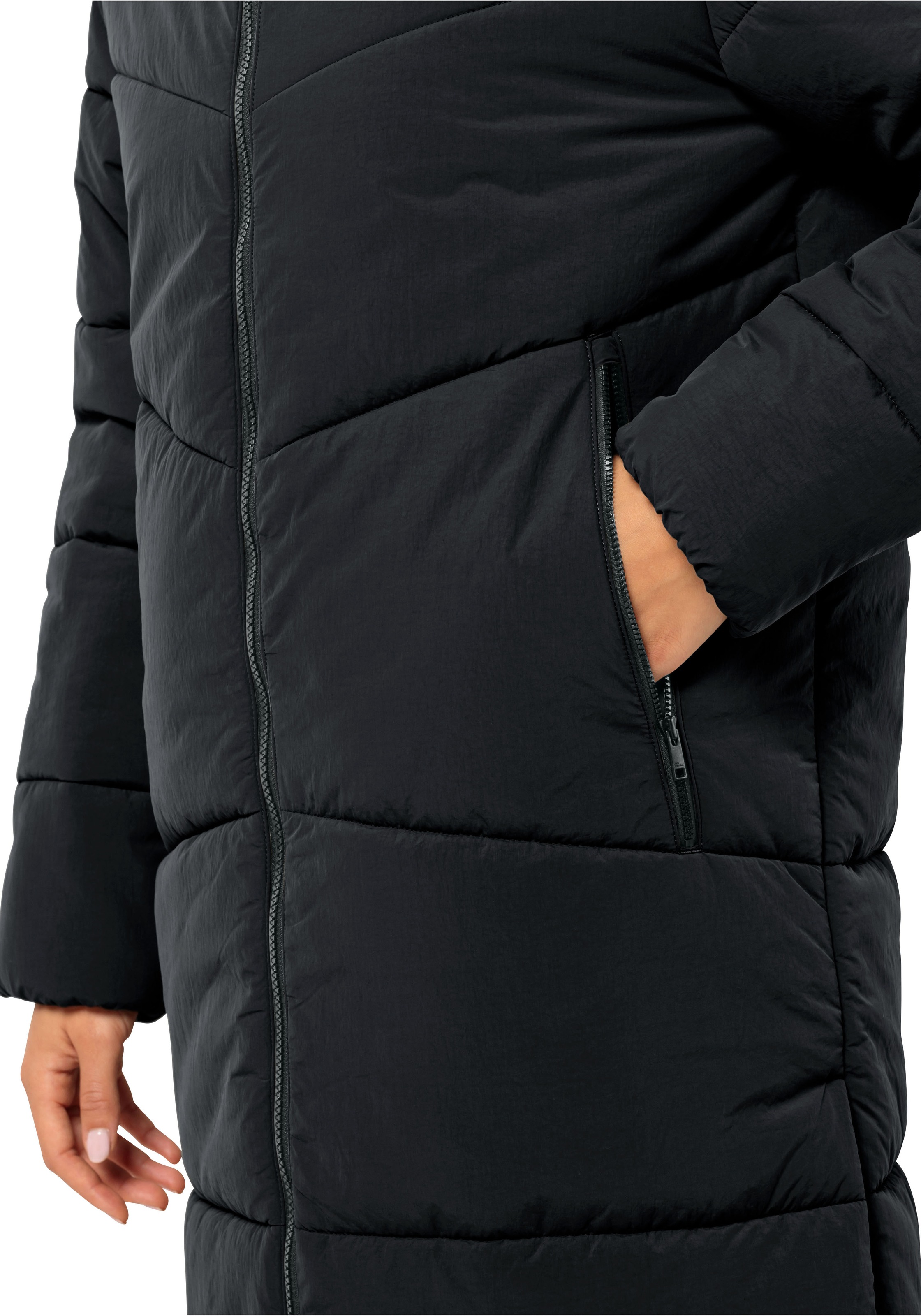 Jack Wolfskin Funktionsmantel »KAROLINGER LONG COAT W«, mit Kunstfaserfüllung