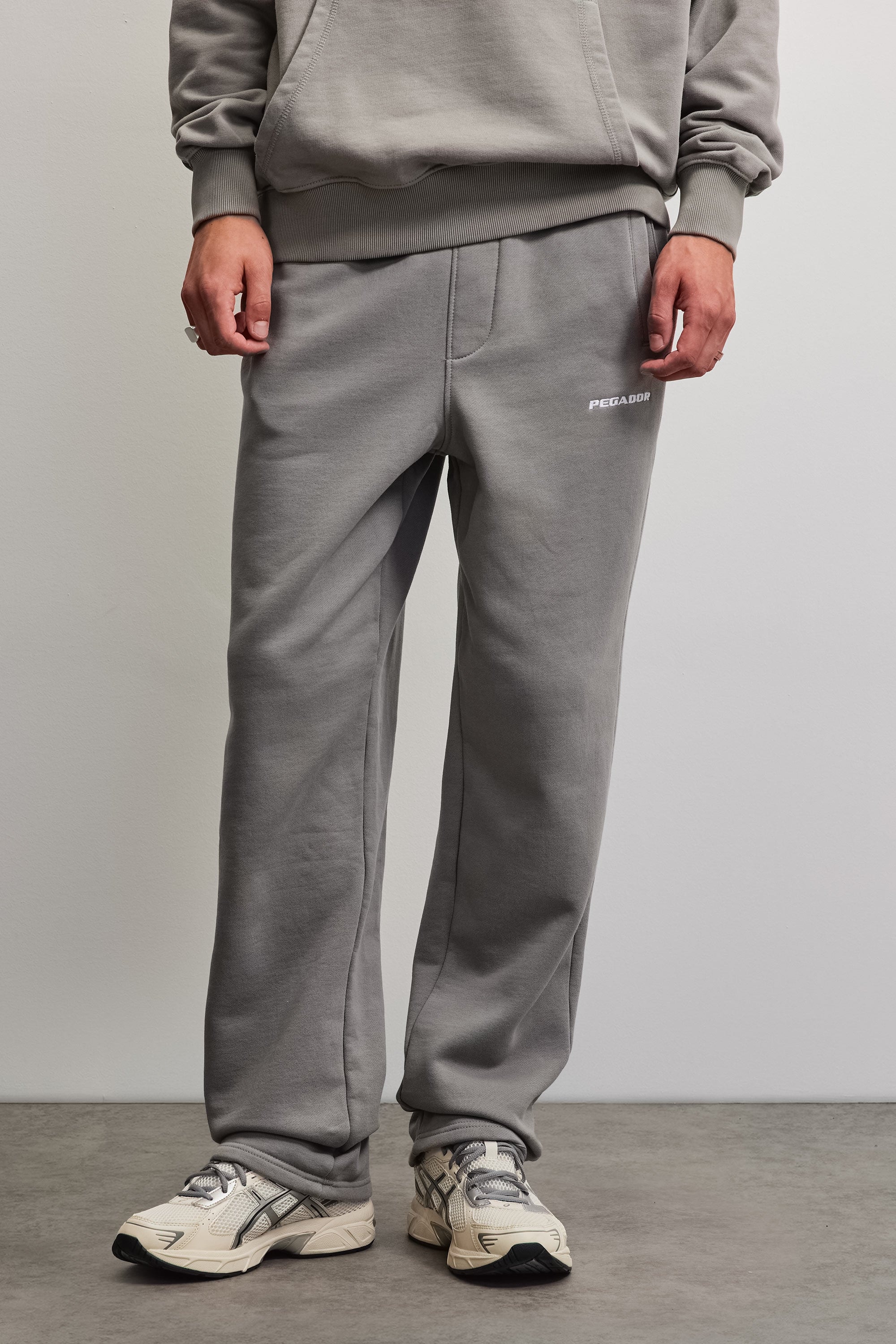 PEGADOR Pantalon sweat »Logo Wide Sweat Pants«  mélange de coton, ample