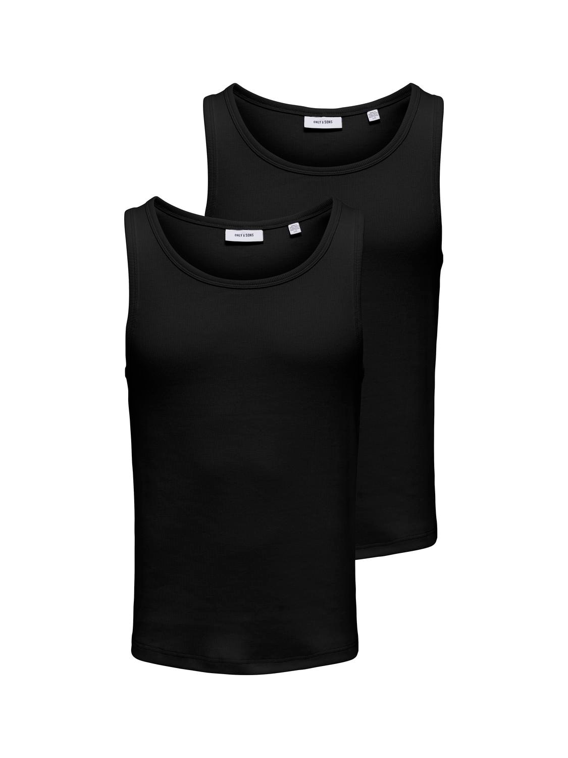 Image of ONLY & SONS Tanktop "ONSTANNER REG SL TANK TOP 2-PACK" 2