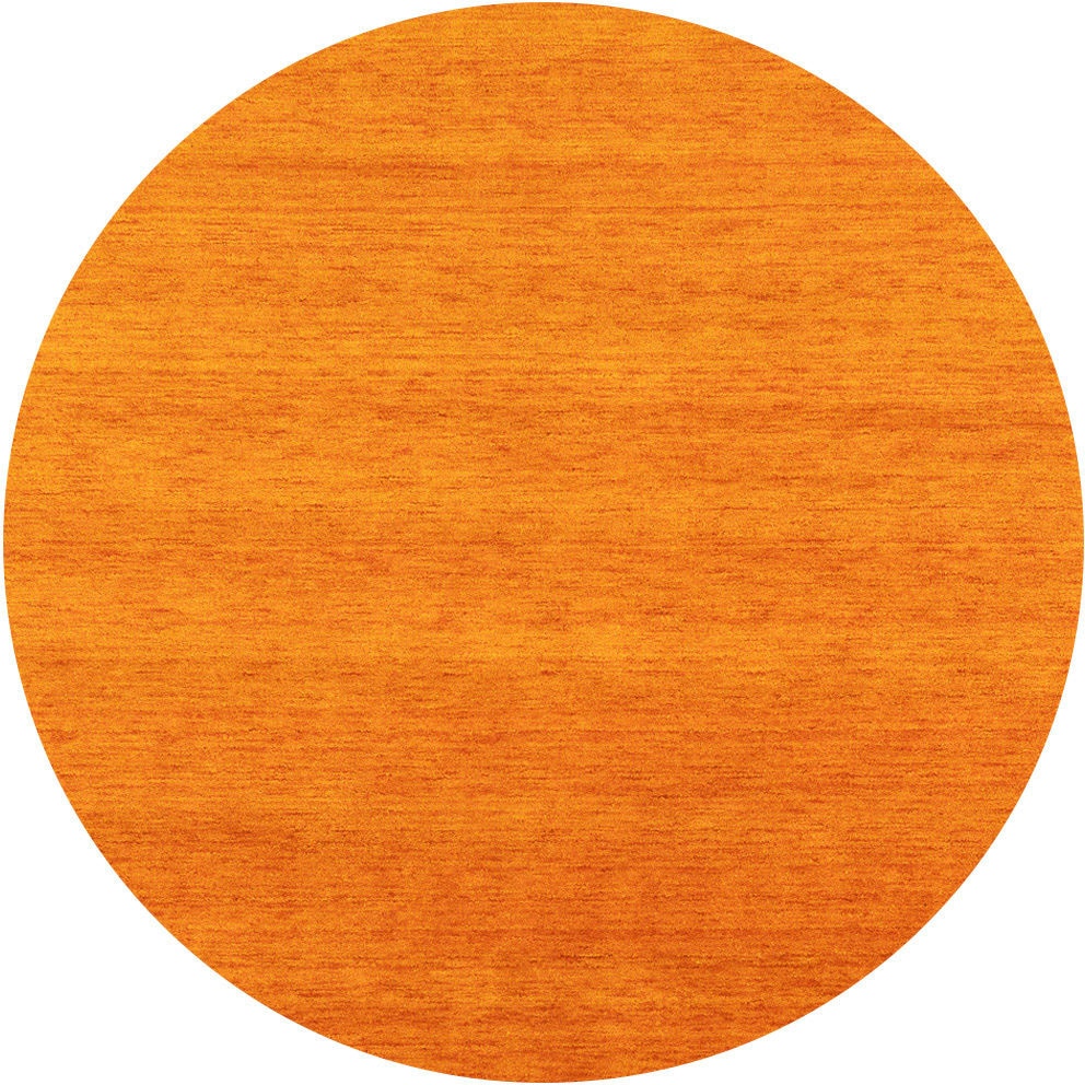 Wollteppich »Gabbeh Teppich handgewebt orange«, quadratisch, 8 mm Höhe, Kurzflor