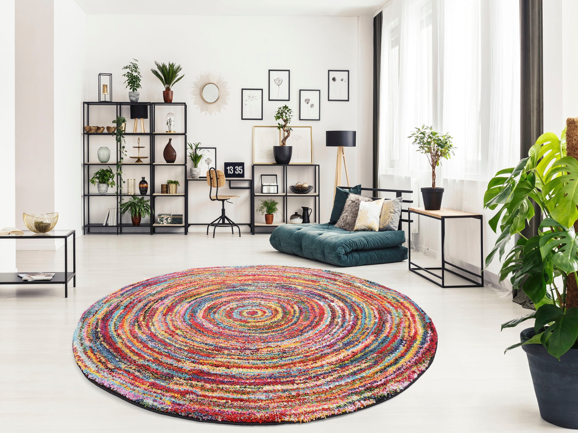 OCI DIE TEPPICHMARKE Teppich »SIXTEEN ROUND«, rund, Wohnzimmer