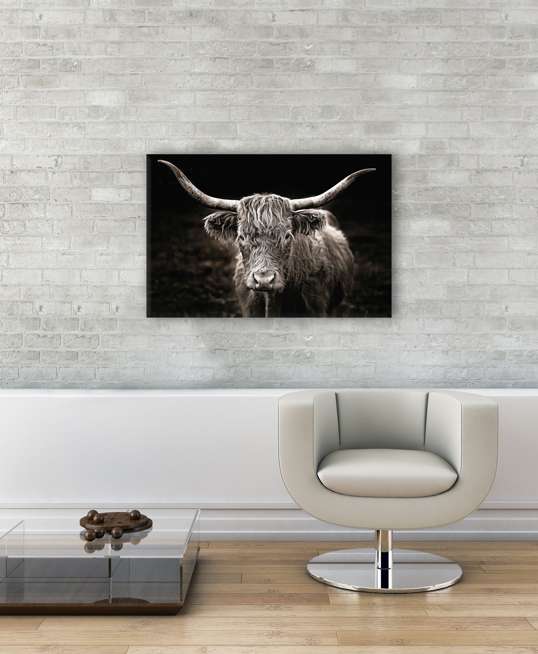 Image of Bönninghoff Leinwandbild "Hochlandrind" Kuhbilder 1 Stk. tlg. BxH: 90x60 cm