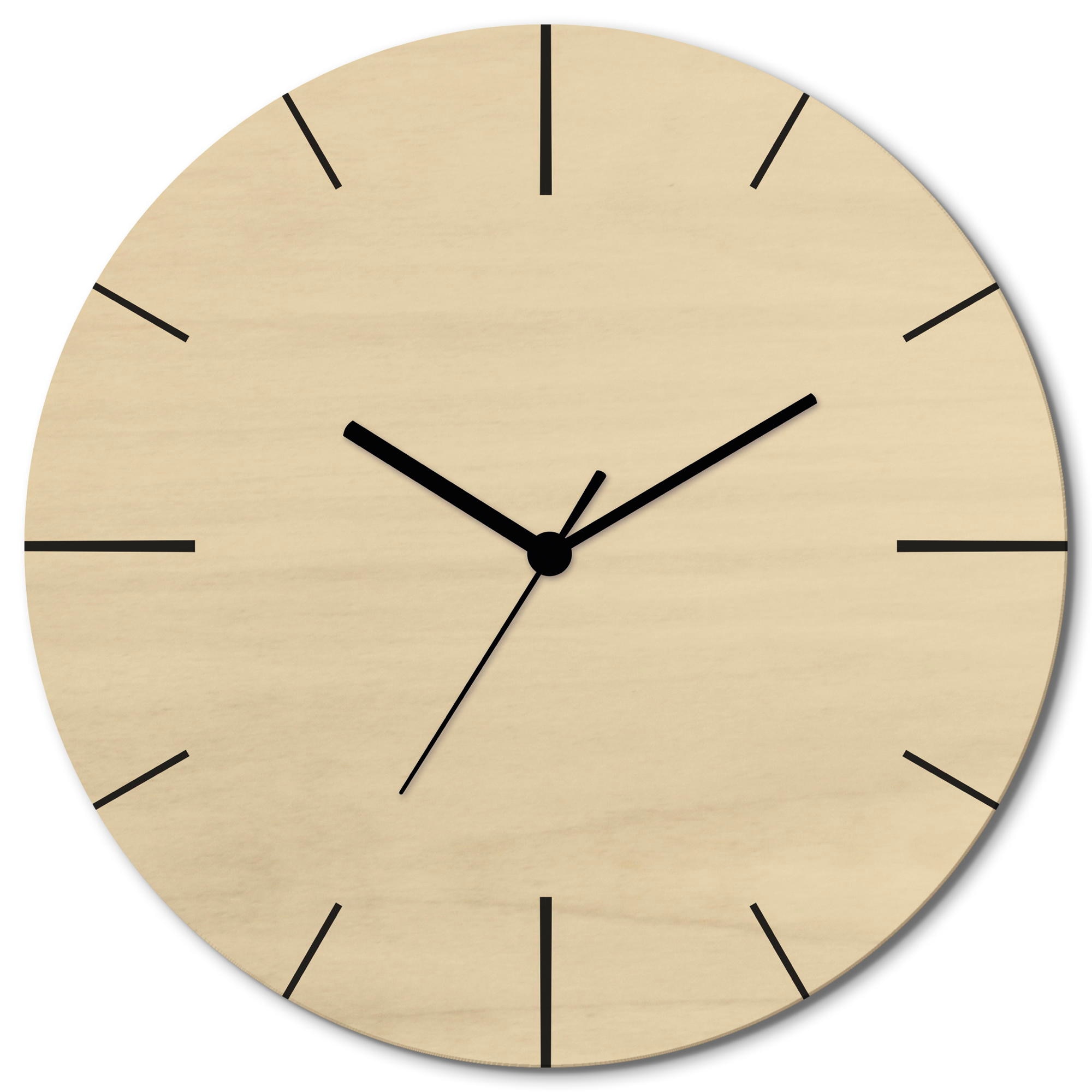 Image of Artland Wanduhr "Zeitliche Schlichtheit" wahlweise mit Quarz- oder Funkuhrwerk, lautlos ohne Tickgeräusche
