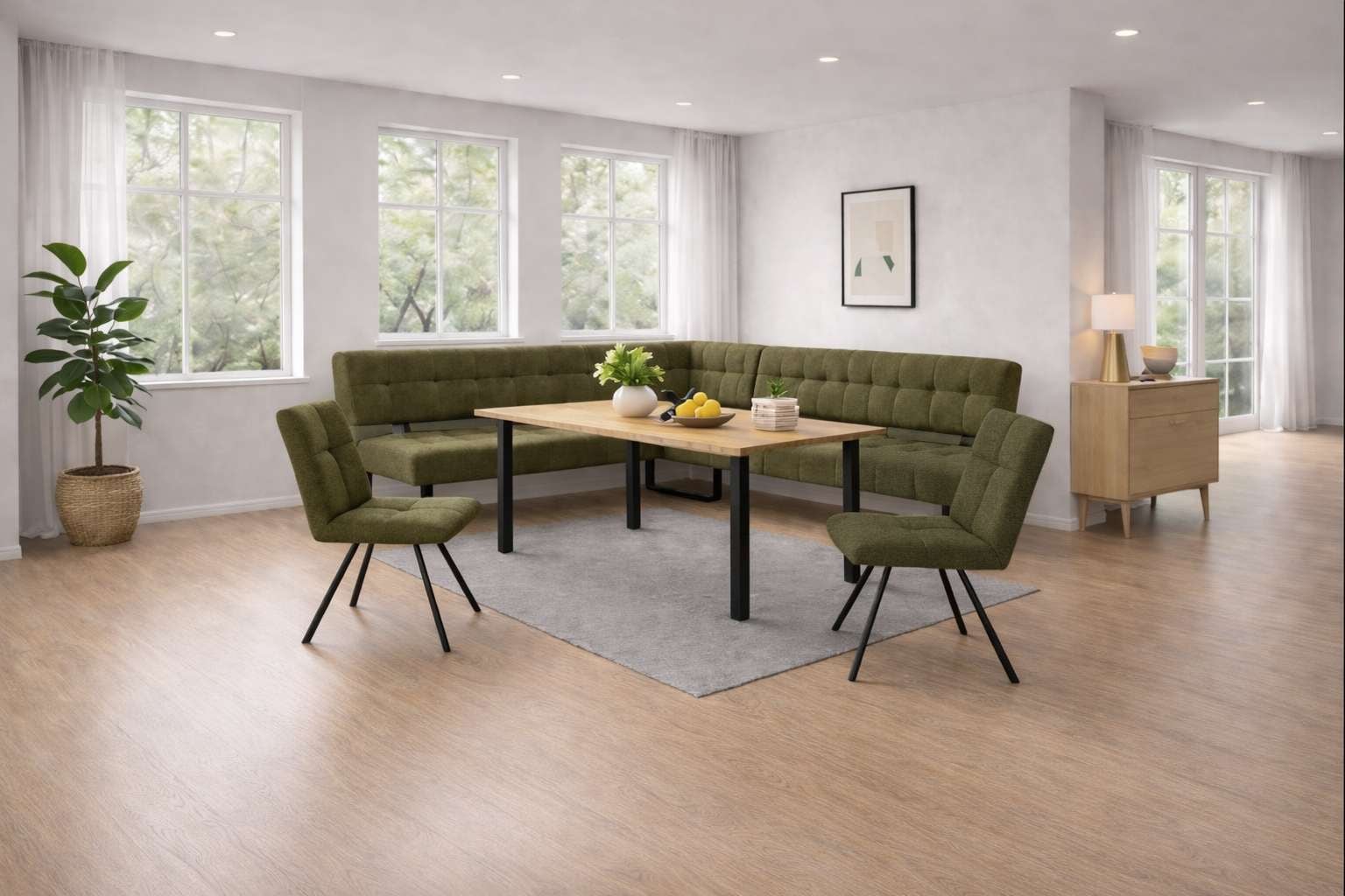 Home affaire Sitzbank »Mia Küchenbank, Polsterbank, Esszimmerbank, 141x64 cm« Moderne Bank und  Farben, Sitzplatzanzahl: 2-3, Frei in Raum stellbar