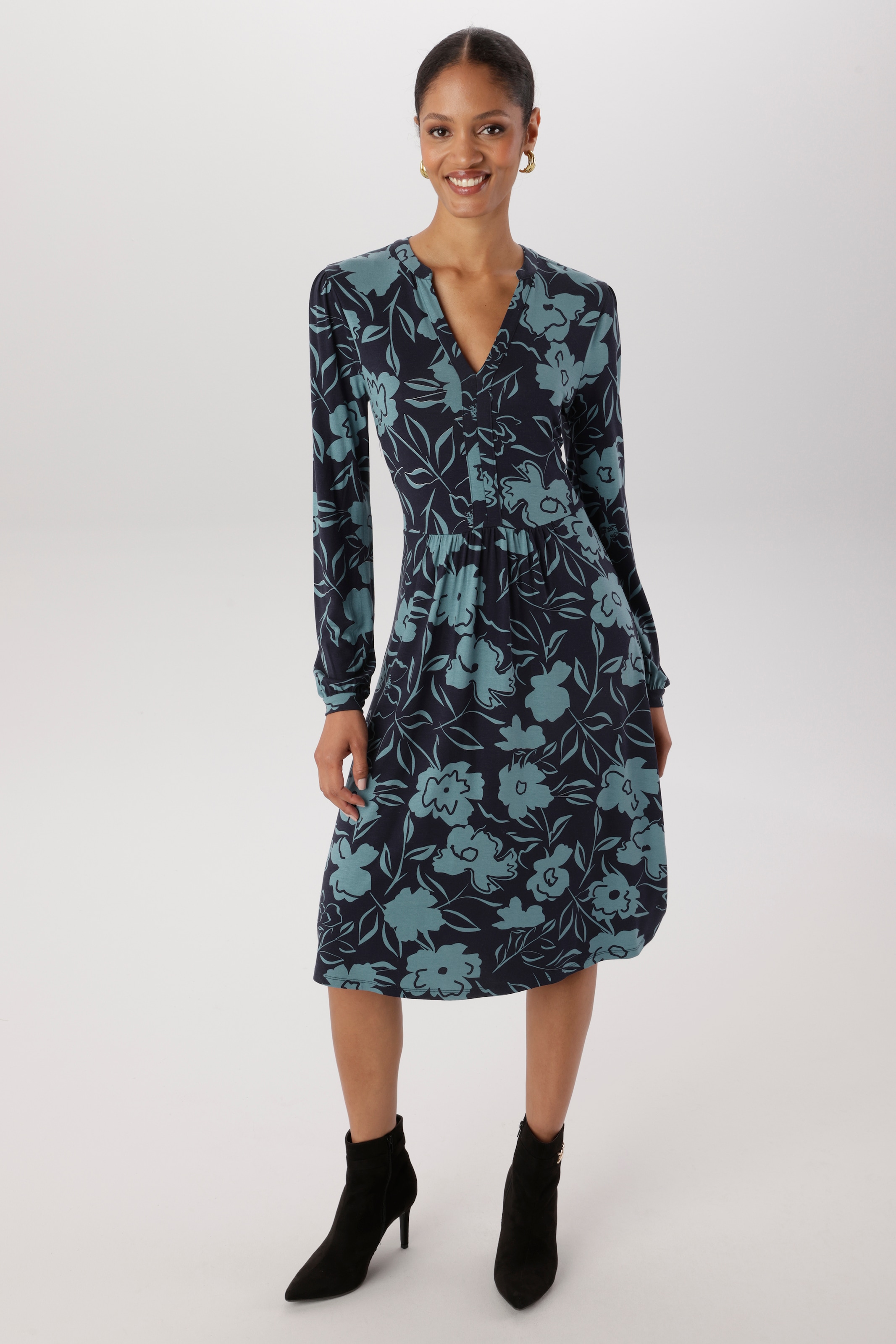 Image of Aniston SELECTED Jerseykleid mit zwei Eingriffstaschen - NEUE KOLLEKTION