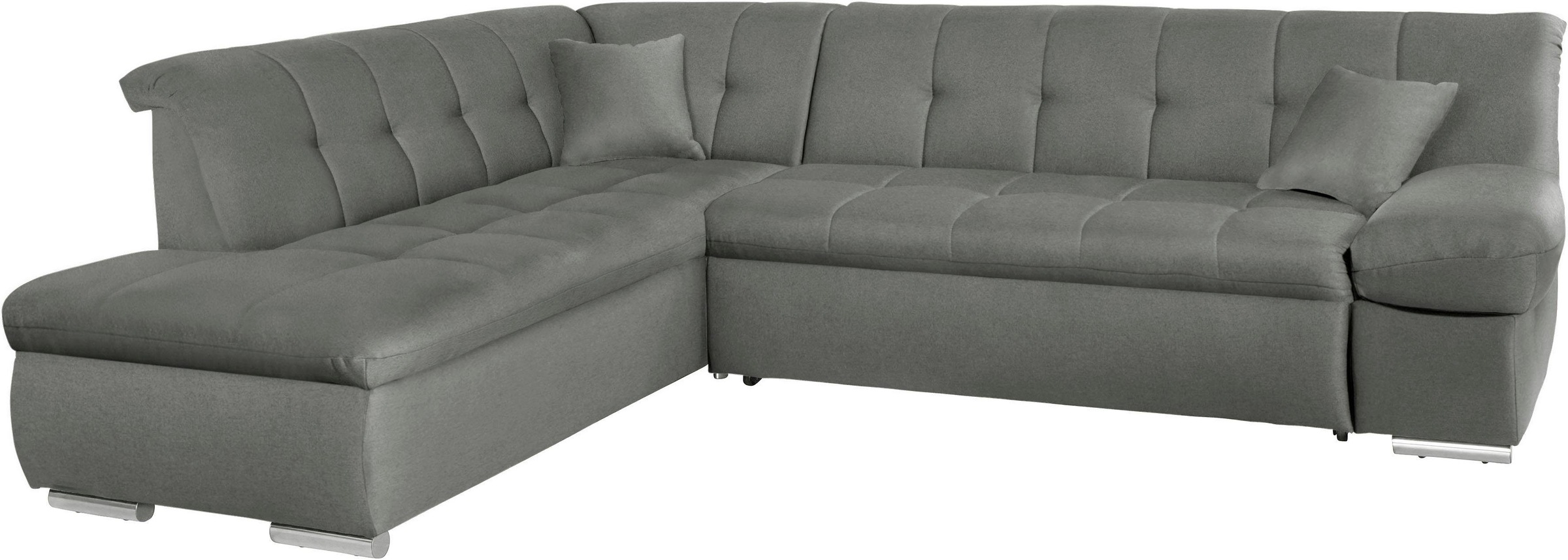 DOMO collection Ecksofa "MONA 271x213 cm, modern & komfortabel, bequem" whlw. mit Bett- und Armlehnfunktion, L-Form