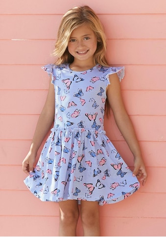 Jerseykleid »für kleine Mädchen«, mit niedlichem Schmetterlingsmuster