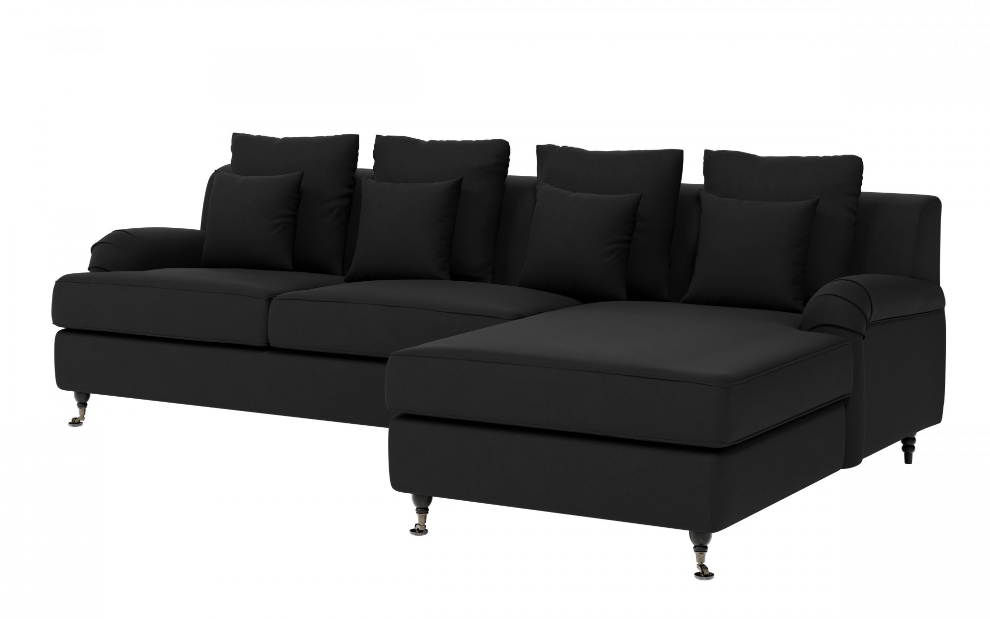 Guido Maria Kretschmer Home&Living Ecksofa »NORIN L-Form«, zwei Fussarten: vorne - Rollen, hinten - Holzfüsse