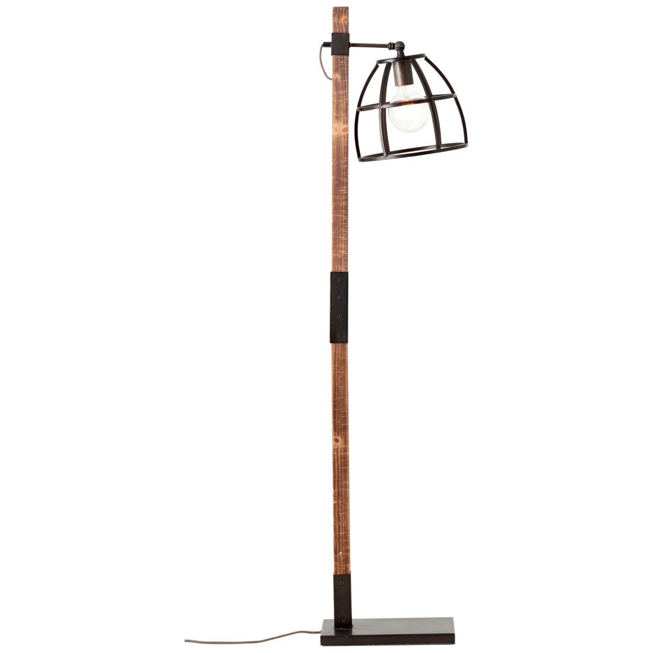 Brilliant Stehlampe »Matrix Wood«, 1 sur cm E27, de 45 schwarz frais flammig-flammig, 141 livraison Stahl/Holz schwenkbar, Ausladung, cm Höhe, sans