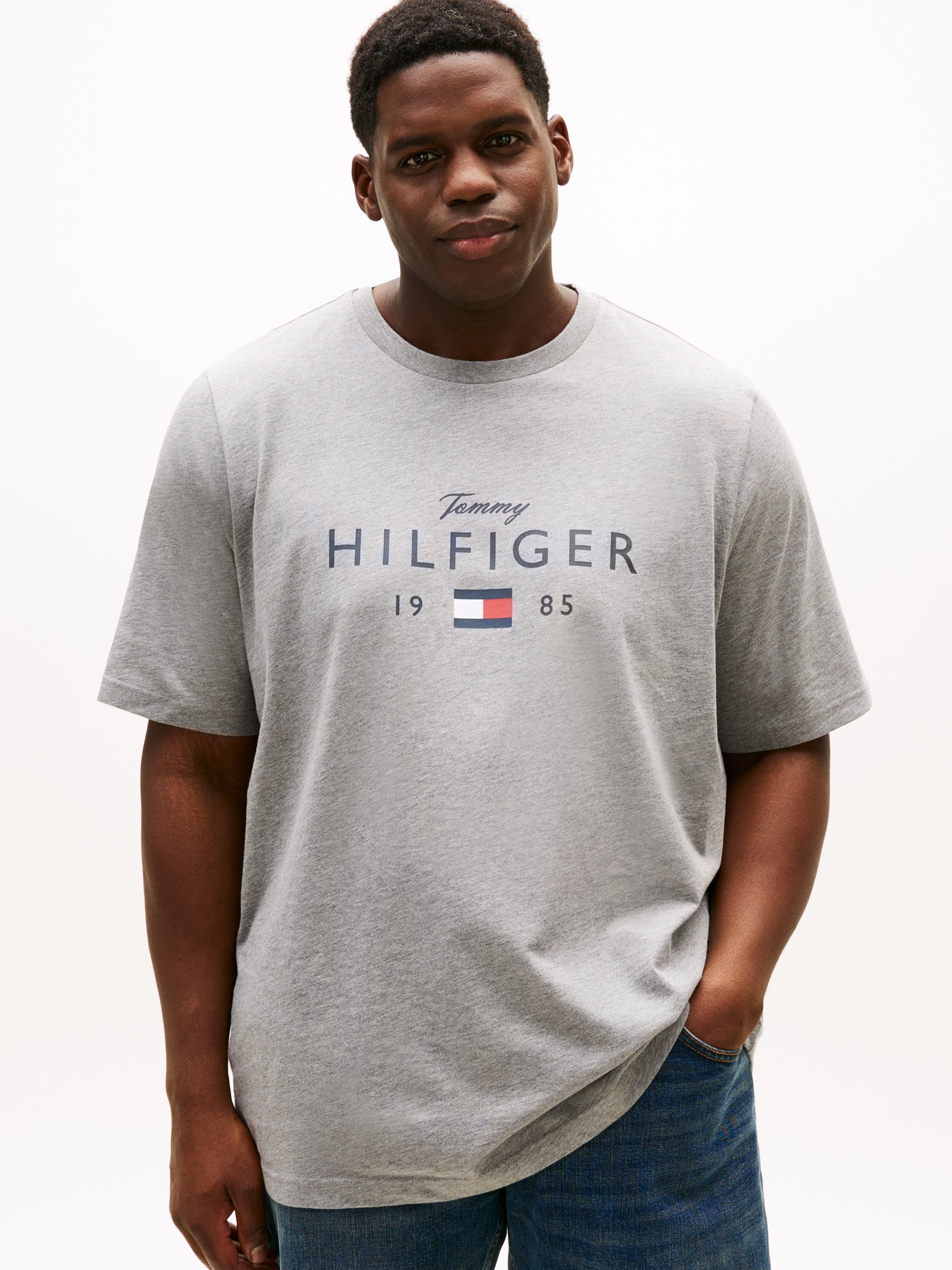 Image of Tommy Hilfiger Big & Tall T-Shirt "BT-BRAND LOVE BIG HILFIGER" Rundhals, normale Passform, Grosse Grössen