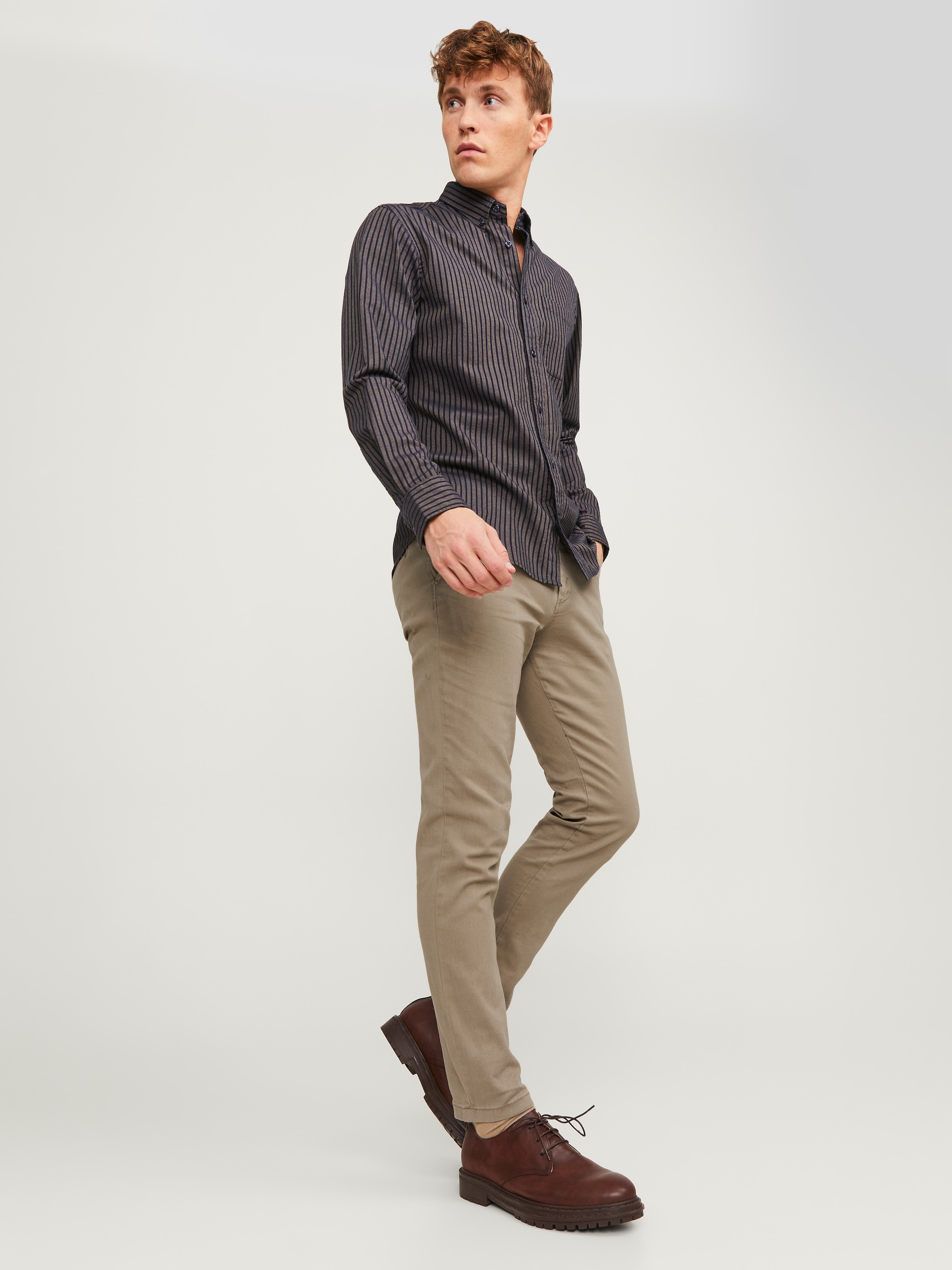 Jack & Jones Chinos »JPSTMARCO mit schmalem Bein und pflegeleichtem Stoff«  washed, modisch, schmal, Baumwollmischung