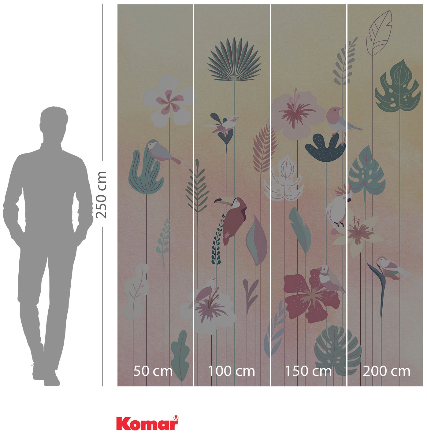 Komar Vliestapete »Digitaldruck Vlies -  Rio - Grösse 200 x 250 cm« bedruckt glatt Wohnzimmer, Schlafzimmer