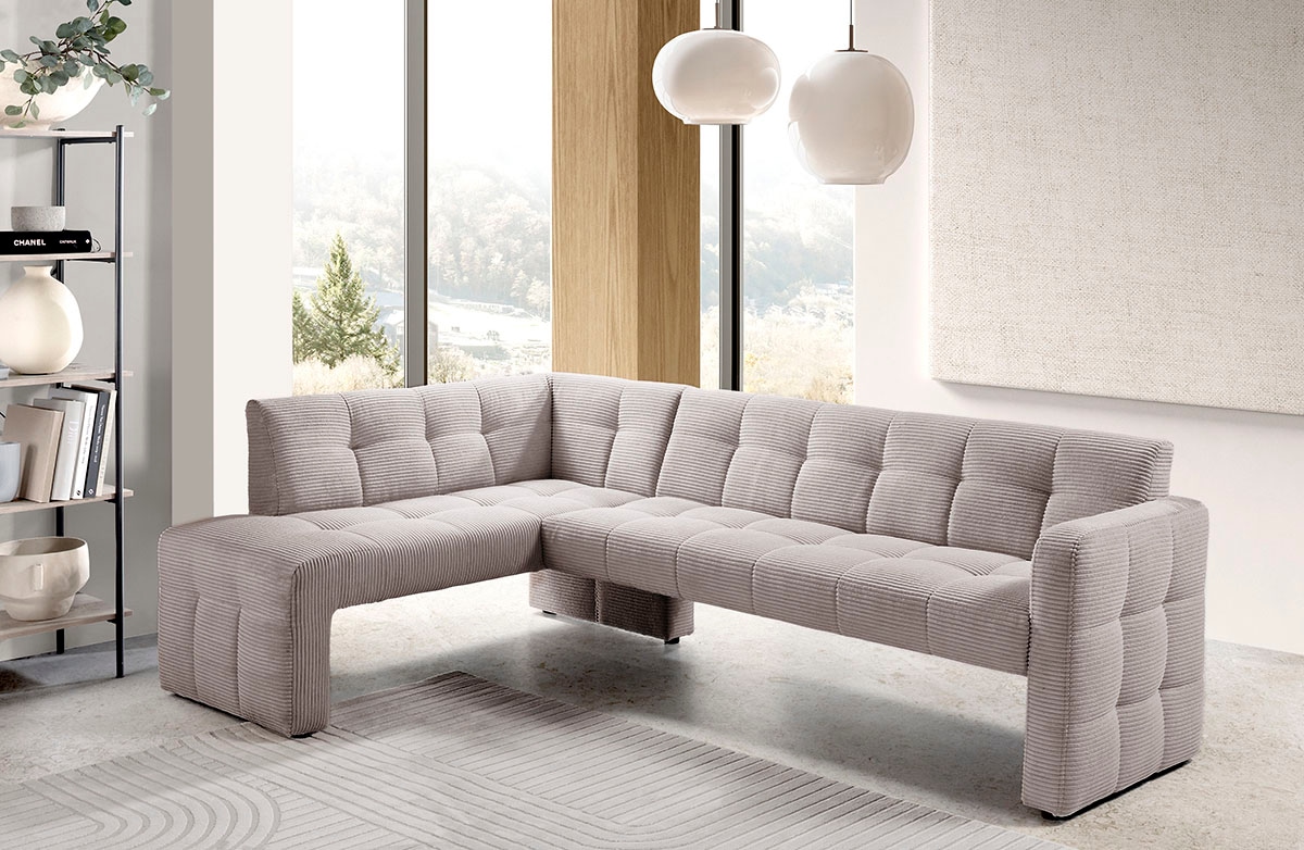 exxpo - sofa fashion Essbank »Barista, bequem und elegant, hohe Bodenfreiheit,«, Eckbank Barista bequem und elegant, hochwertige Detailverarbeitung