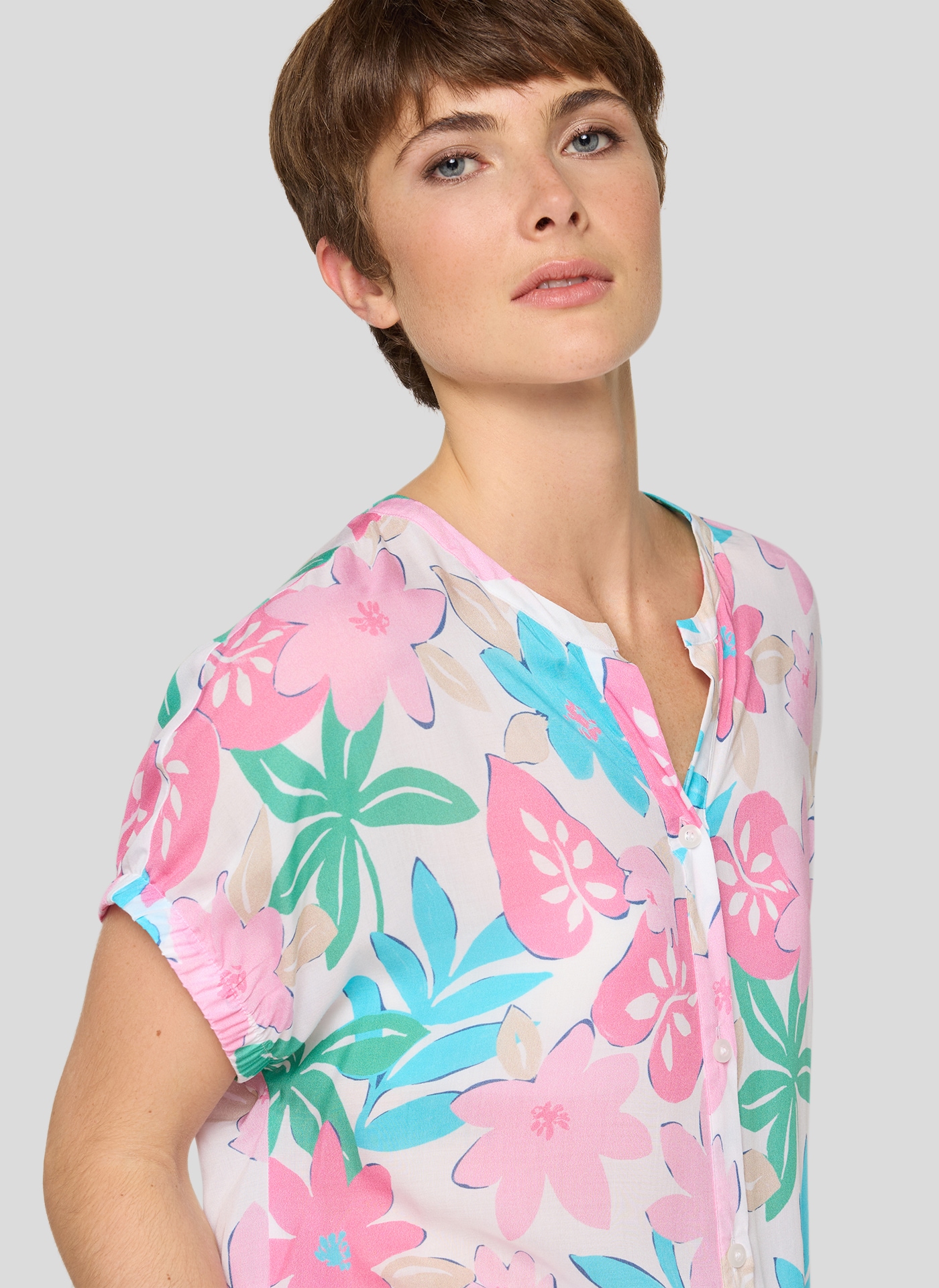 Rabe Blouse chemise mit All-Over Print