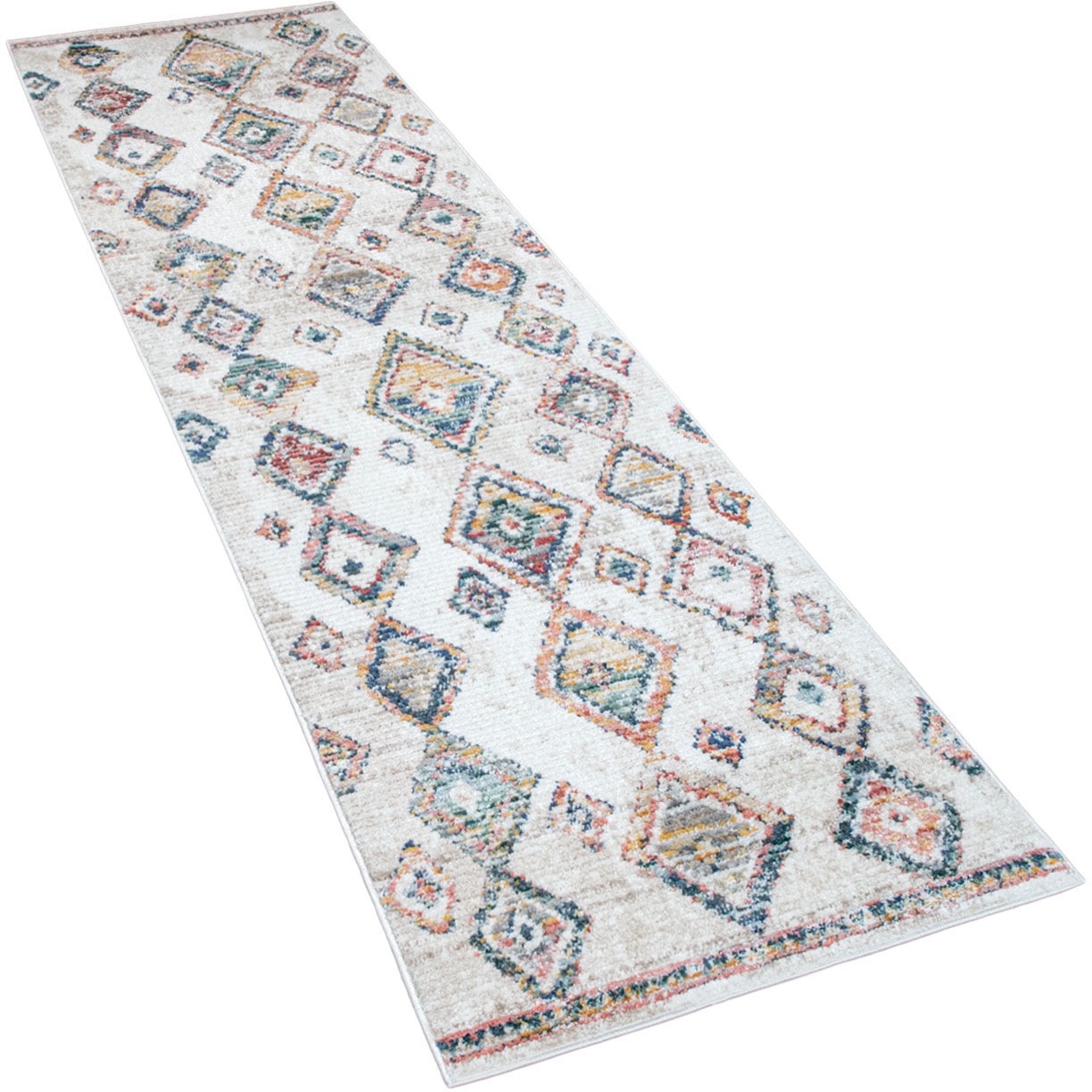 Image of Paco Home Läufer »Kayacik 573«, rechteckig, 8 mm Höhe, Teppich-Läufer, Kurzflor, Rauten Muster, ideal im Flur & Schlafzimmer bei Ackermann Versand Schweiz