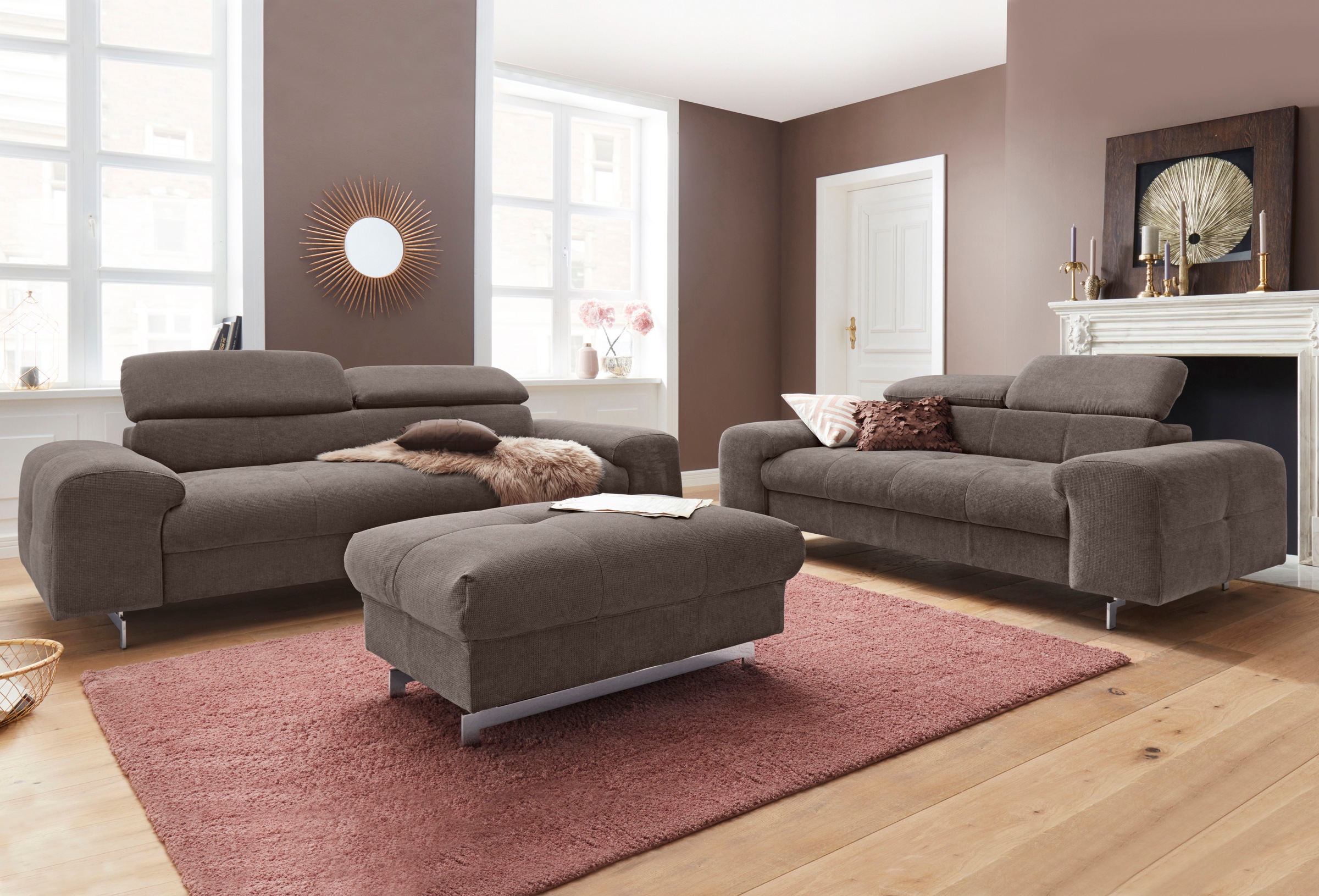 COTTA 3-Sitzer »Chef« mit Kopfteilverstellung