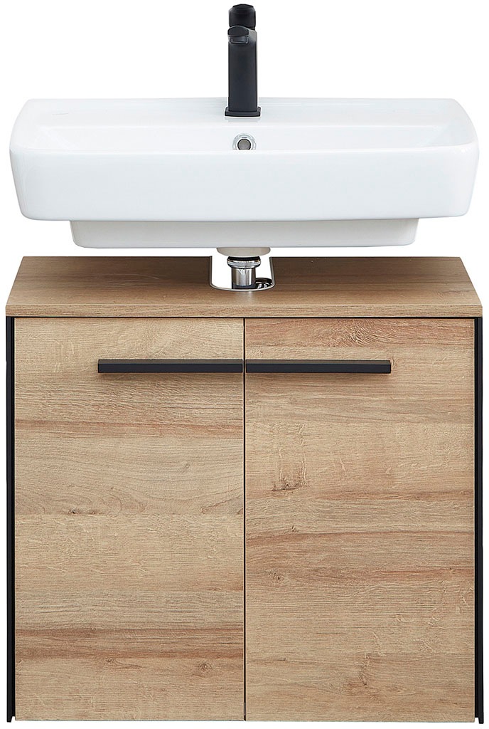 Saphir Ensemble de meubles de salle de bain »Quickset 395 3-teilig, Waschbeckenunterschrank mit LED-Spiegelschrank« 4 cuis tlg.