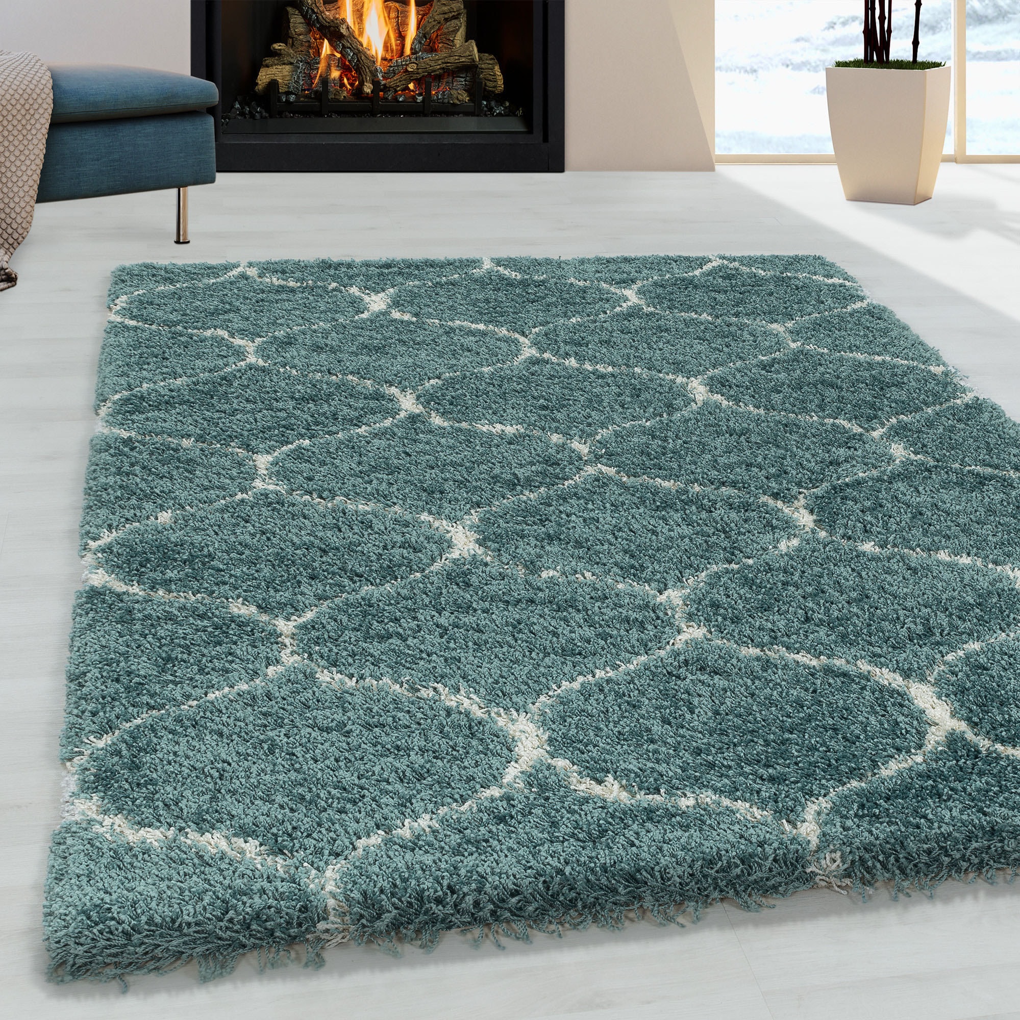 Ayyildiz Teppiche Hochflor-Teppich »SALSA 3201«, rechteckig, 50 mm Höhe, auch in rund, Pflegeleicht / Strapazierfähig / Shaggy/ Wohnzimmer