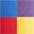 gelb, rot, lila, blau