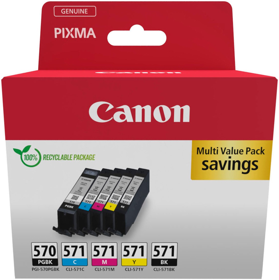 Canon Tintenpatrone »PGI-570/CLI-571 Multipack« original Druckerpatrone 570 und 571