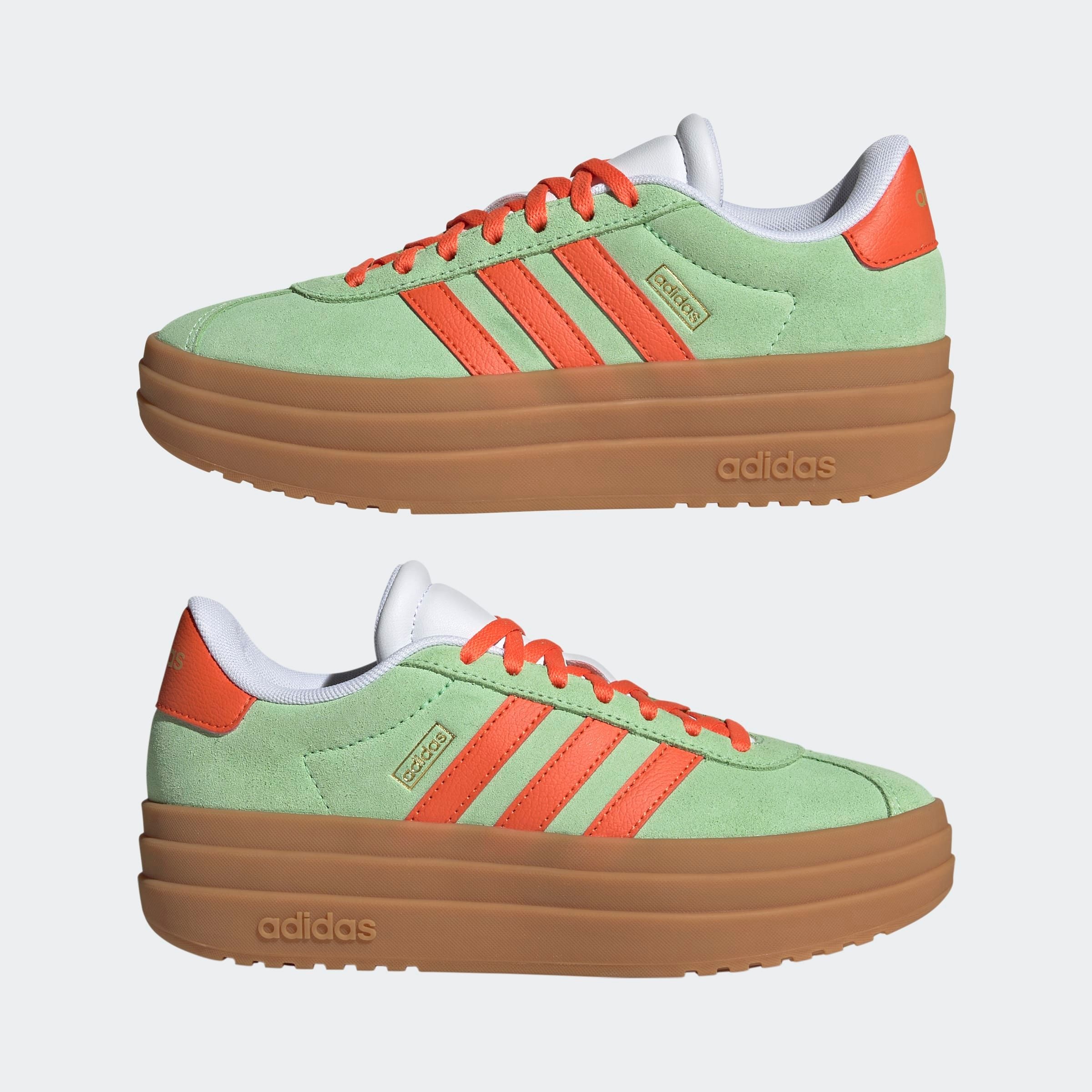 adidas Sportswear Plateausneaker »VL COURT BOLD LIFESTYLE KIDS«, Design auf den Spuren des adidas Gazelle Bold