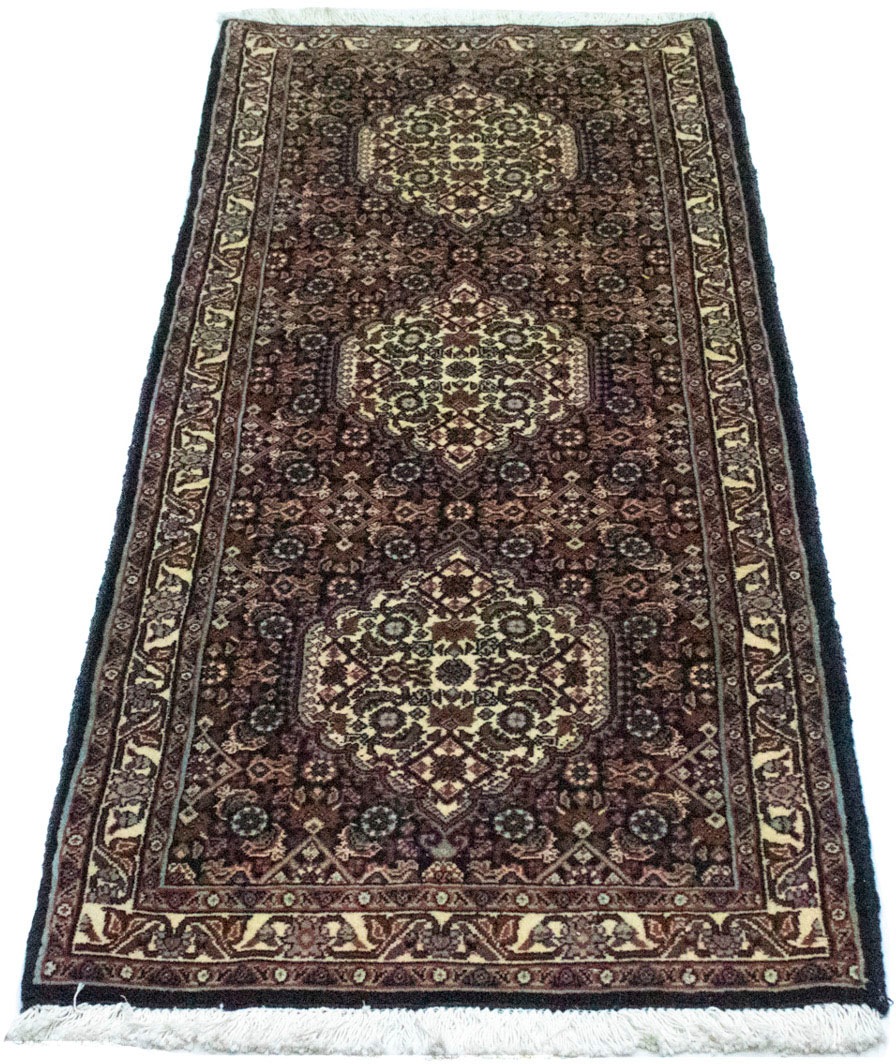 Image of morgenland Hochflor-Läufer »Bidjar Geometrisch Blu scuro 163 x 60 cm«, rechteckig, 1,5 mm Höhe, Unikat mit Zertifikat bei Ackermann Versand Schweiz