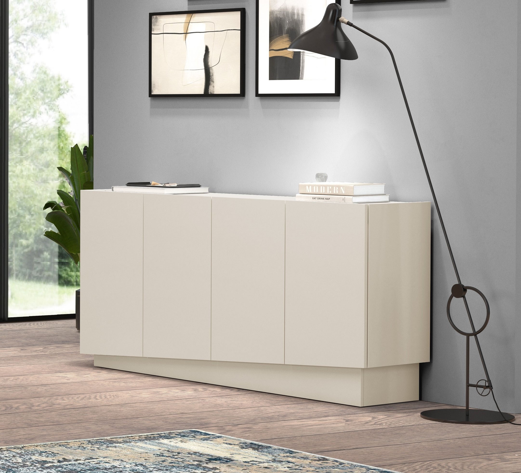INOSIGN Sideboard »VELA, Sideboard, Breite 160 cm, Design mit schrägen Türen«, (1 St.), Made in Italy, Masse-B/T/H: 160x35x75,Sideboard, Anrichte, Kommode