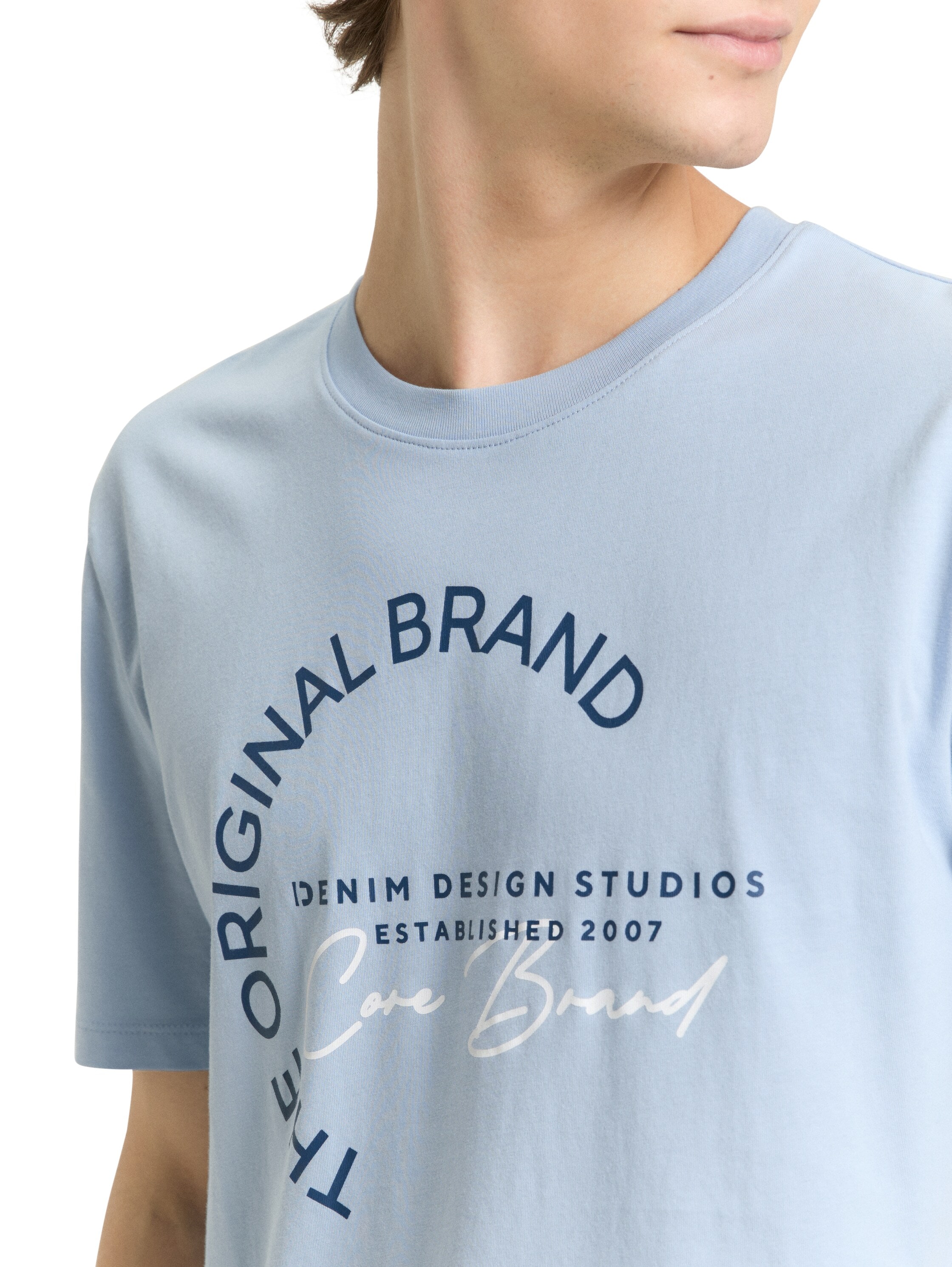 TOM TAILOR Denim T-shirt à manches courtes avec impression logo