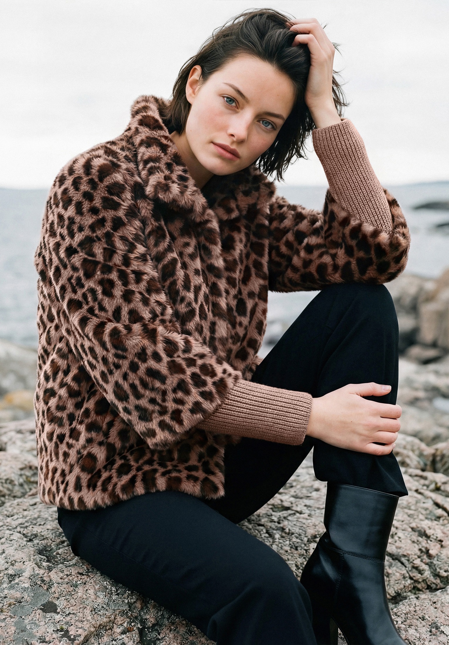 Betty Barclay Veste en peluche avec motif léopard