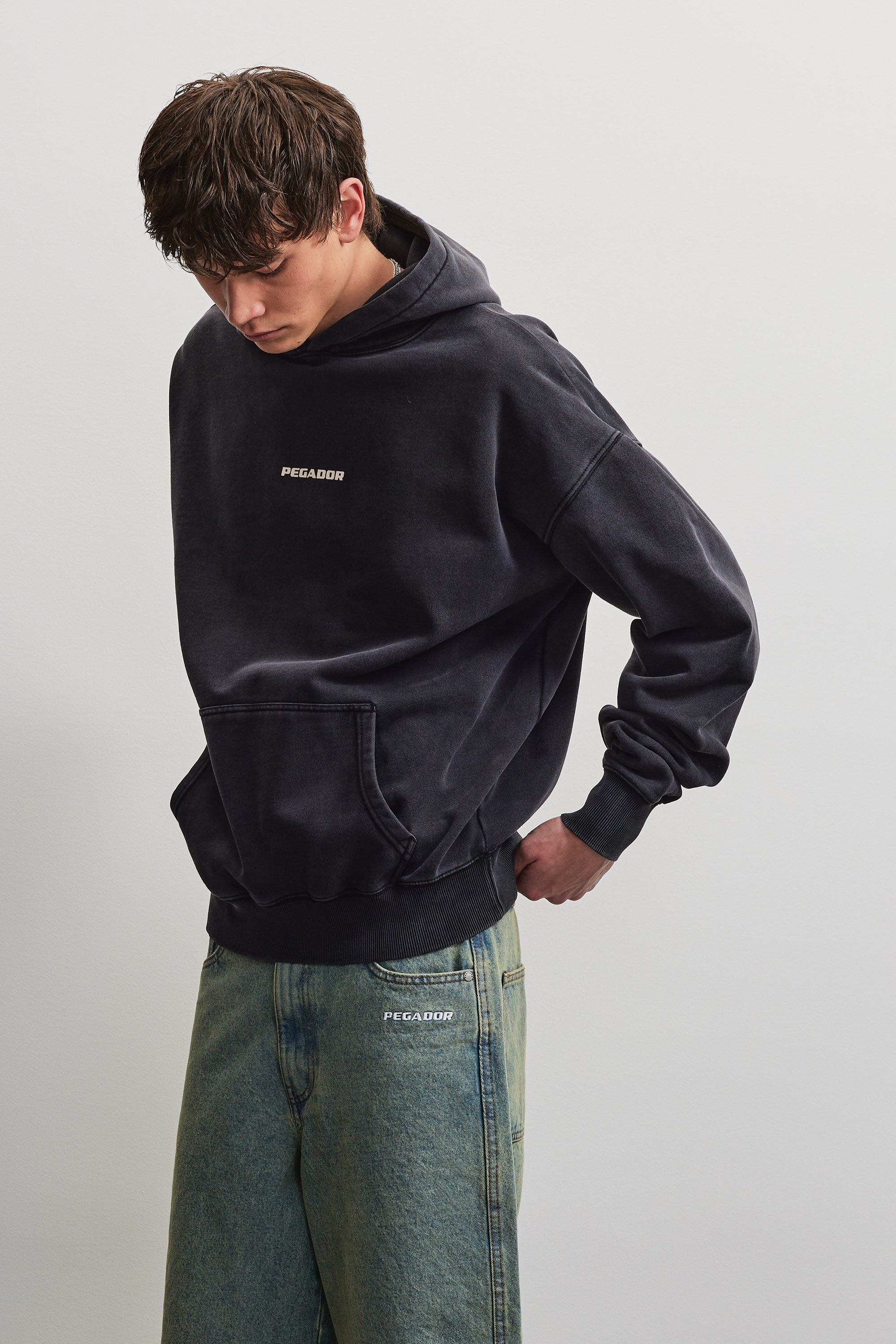 PEGADOR Sweat à capuche »COLNE LOGO OVERSIZED HOODIE«, Baumwollmischung, oversize
