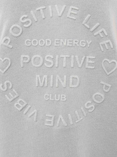Zwillingsherz Sweatshirt »"Positive Mind"«, Mit V-Ausschnitt im Used Look und Stempeldruck