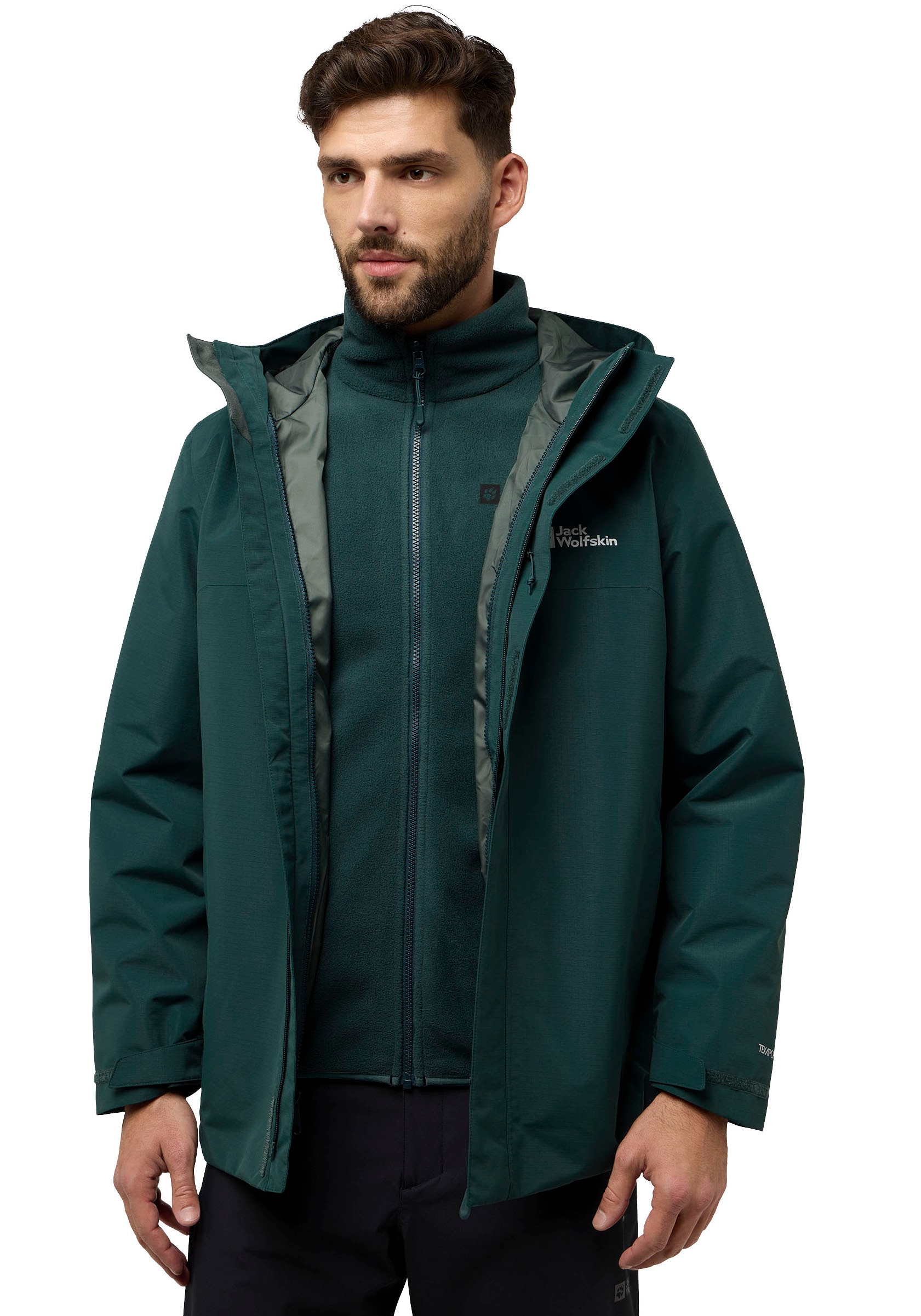 Jack Wolfskin Funktionsjacke »ALTENBERG 3IN1«, mit Kapuze