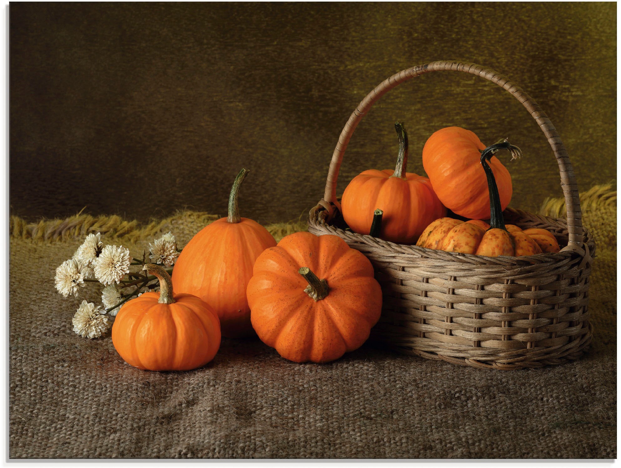Image of Artland Glasbild »Kürbisse mit Korb«, Arrangements, (1 St.) bei Ackermann Versand Schweiz