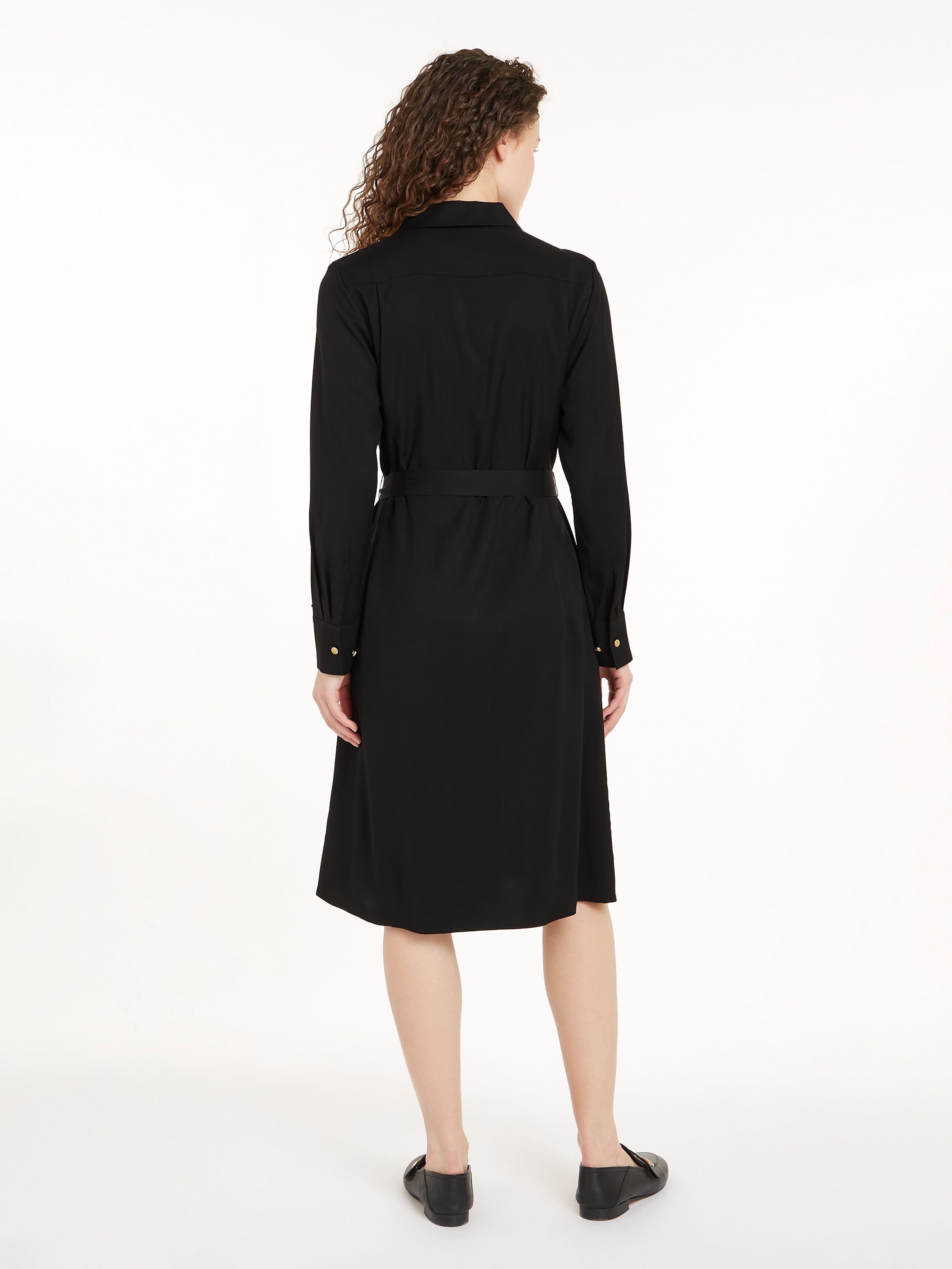 Tommy Hilfiger Hemdblusenkleid »FLUID VISCOSE SHIRT DRESS«, fliessende Viskose Qualität
