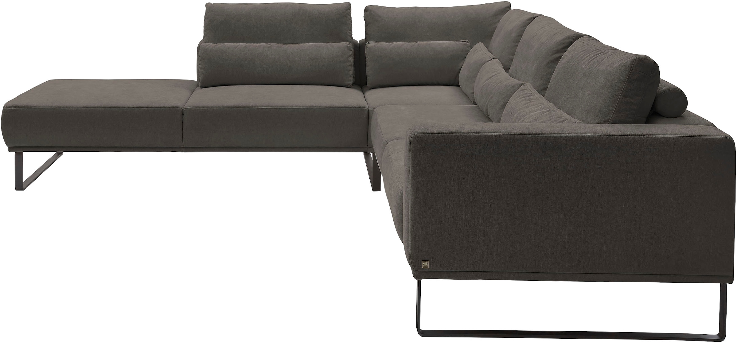 Musterring Canapé d'angle »JustB! PM100 Federkern & Kaltschaum, bequem, Breite 308cm, L-Form« avec réglage de la profondeur d'assise et coussin, avec patin en métal, dimensions 290x308 cm