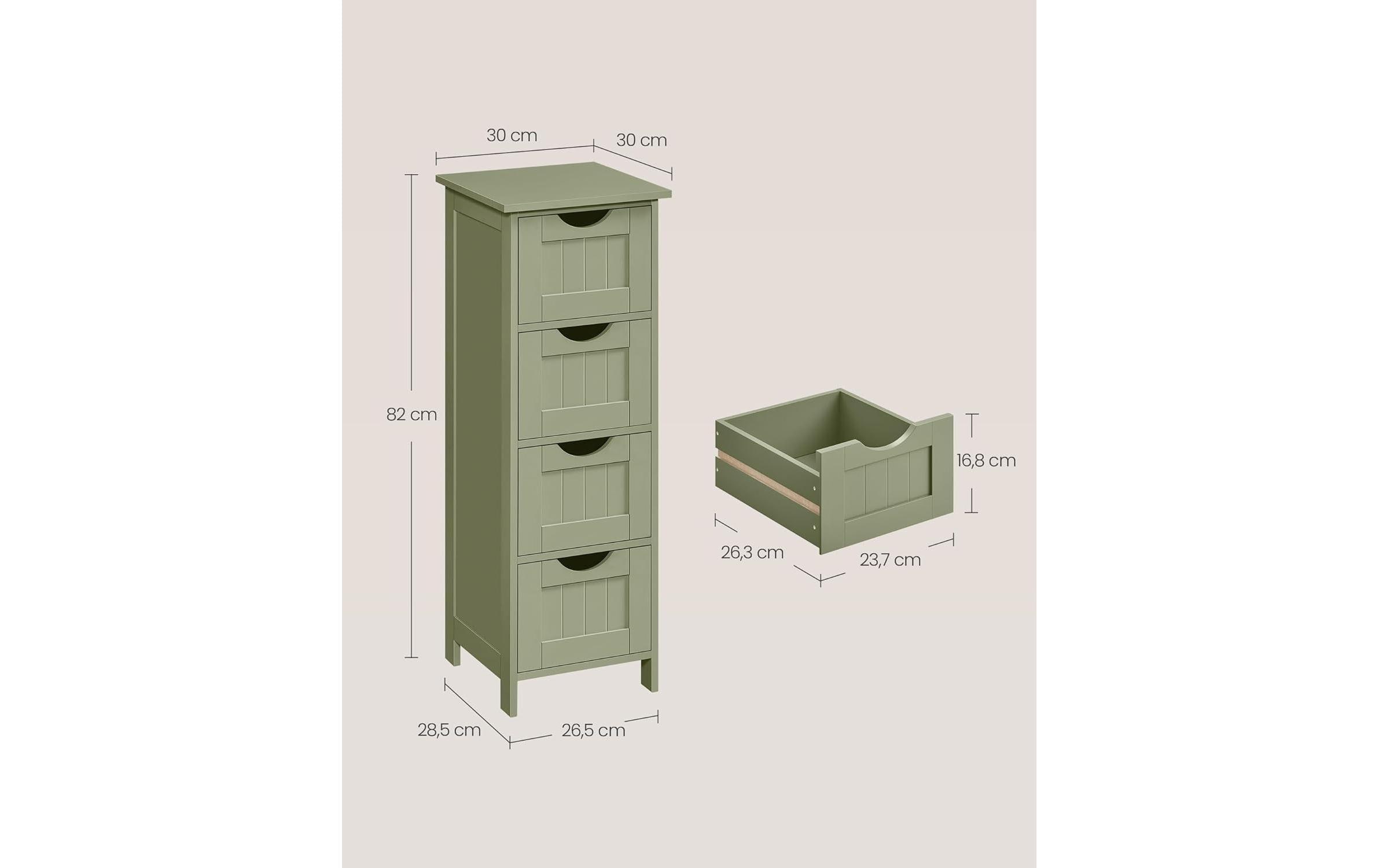 VASAGLE Commode »Landhausstil 30 x 82 cm«