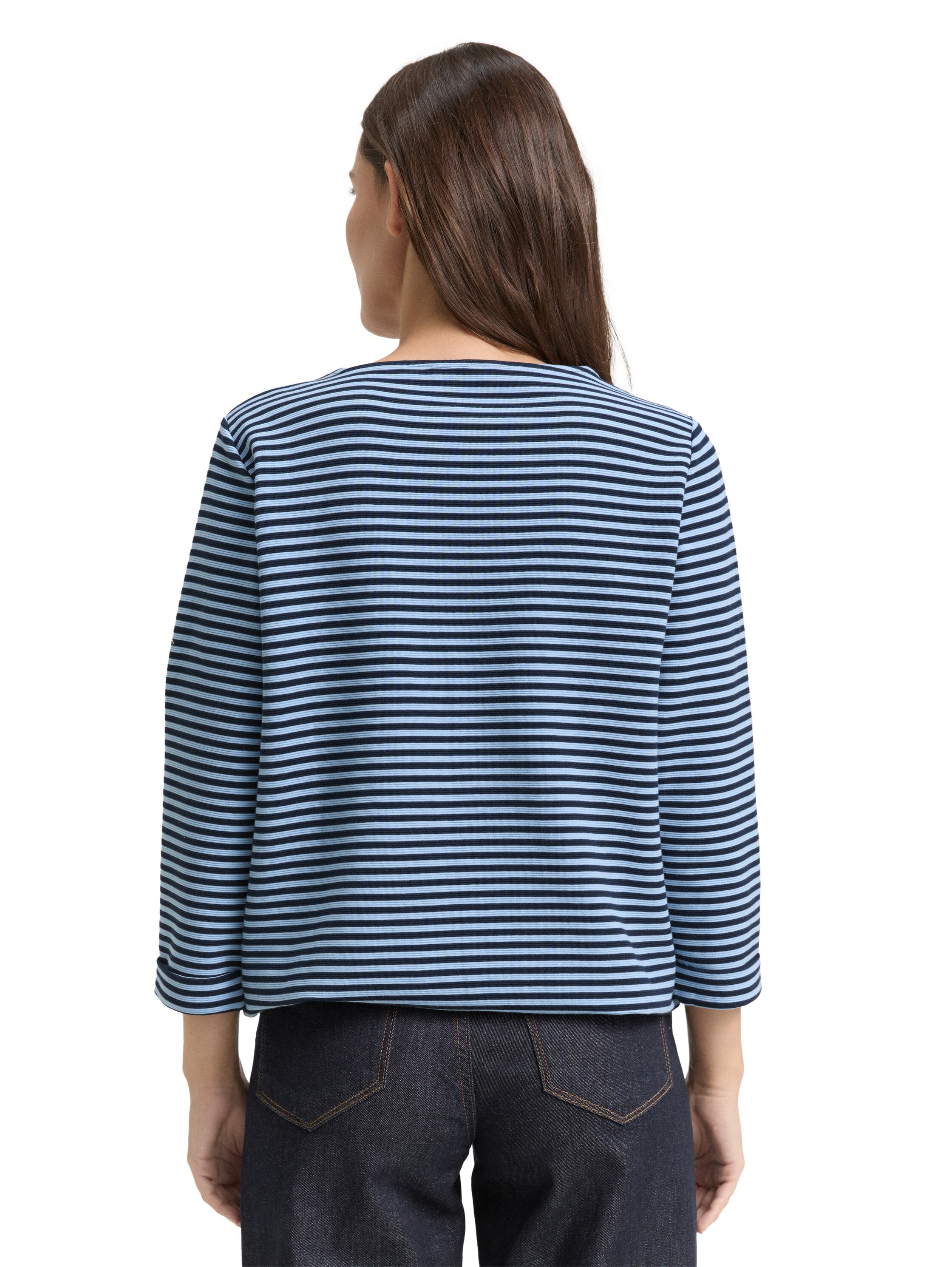 TOM TAILOR Langarmshirt »Loose« mit Knöpfen an der Schulter