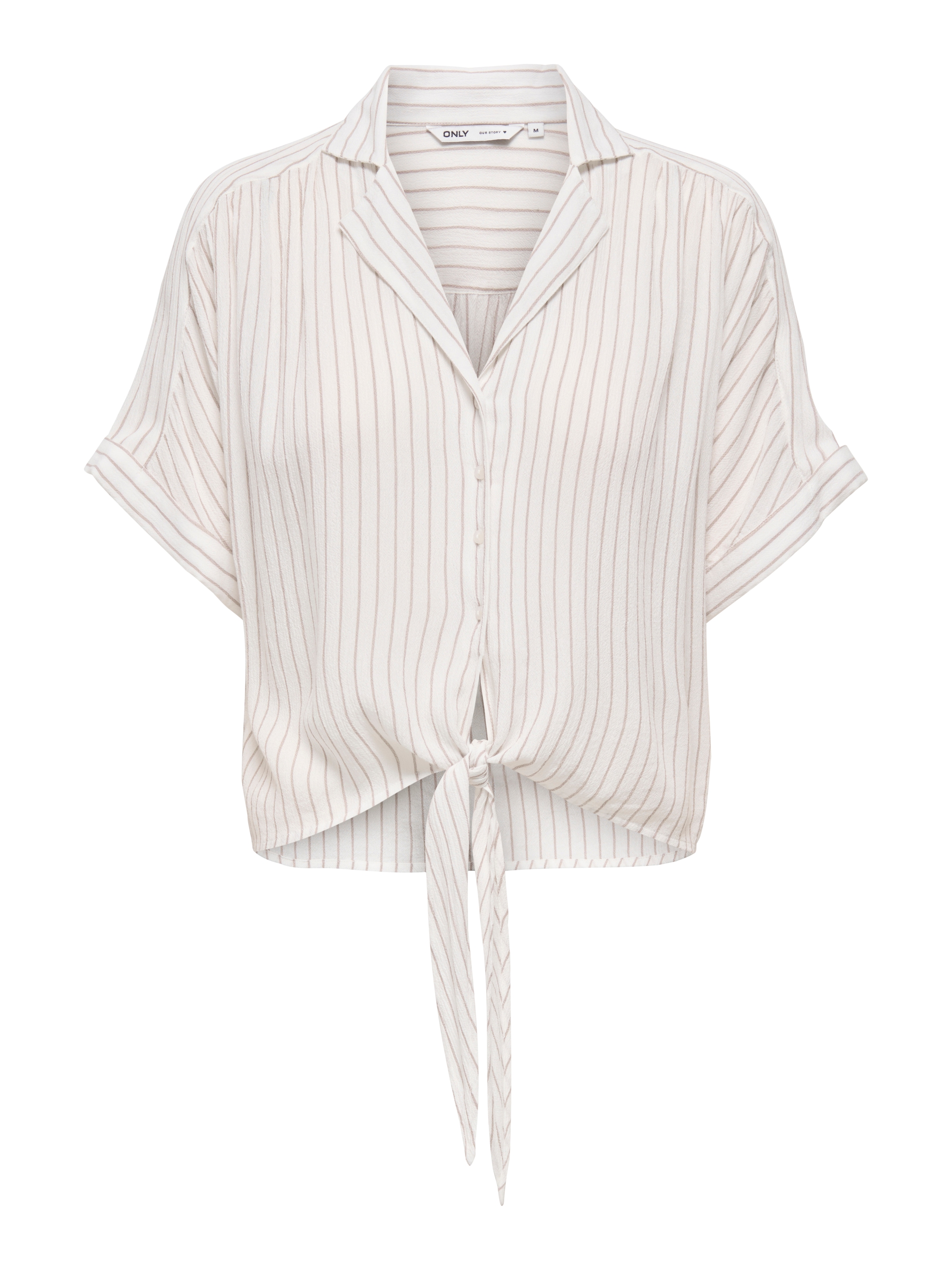 ONLY Kurzarmbluse »ONLPAULA LIFE S/S TIE SHIRT WVN NOOS« Viskose, regular fit