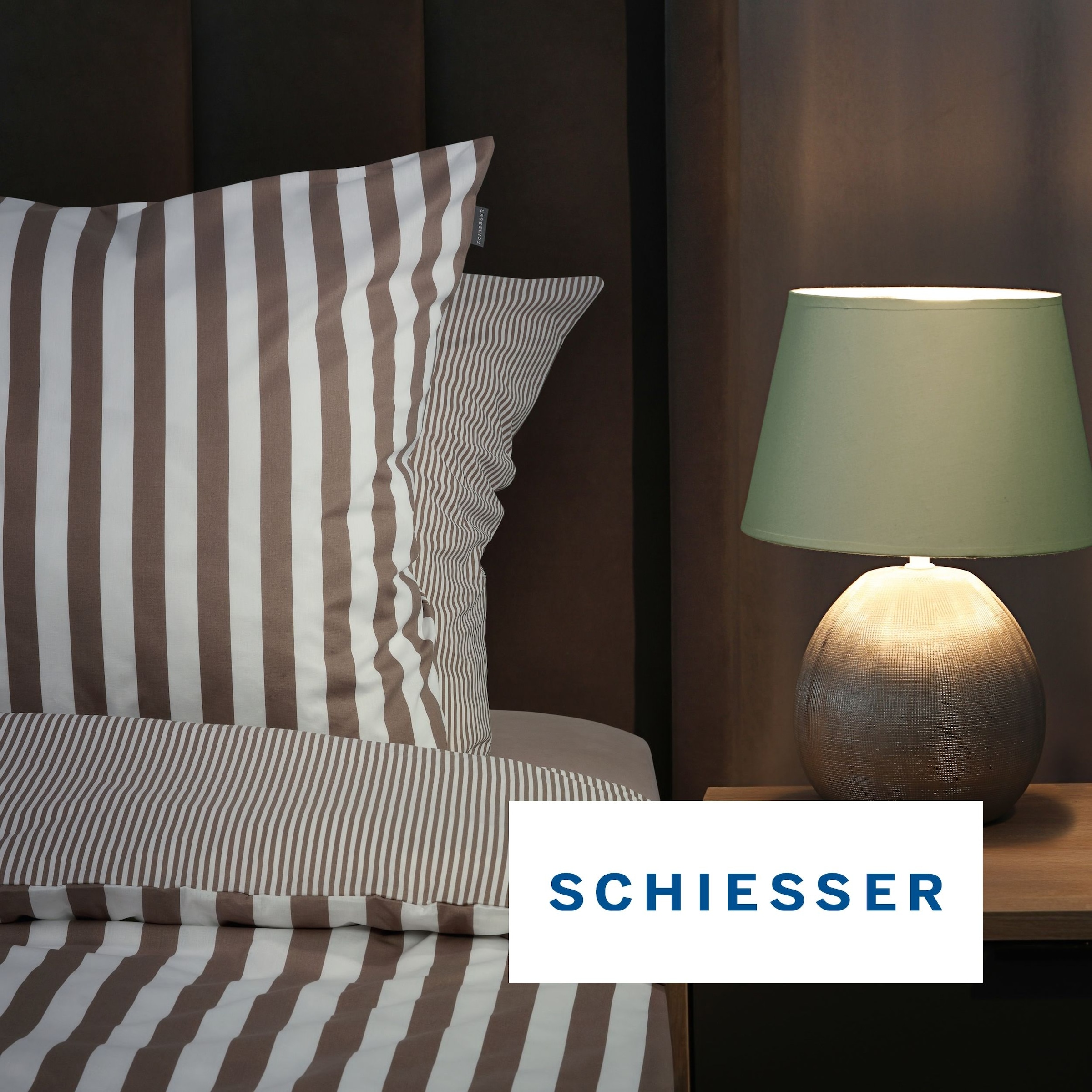 Schiesser Linge de lit réversible »Marie aus weicher Baumwolle und Streifen Allover« 2 cuis MADE IN GREEN by OEKO-TEX®