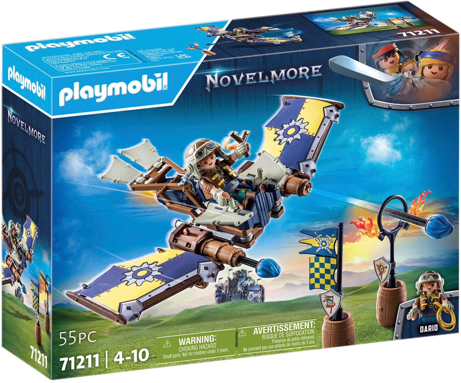 Konstruktions-Spielset »Novelmore - Darios Fluggleiter (71211), Novelmore«, (55 St.),...