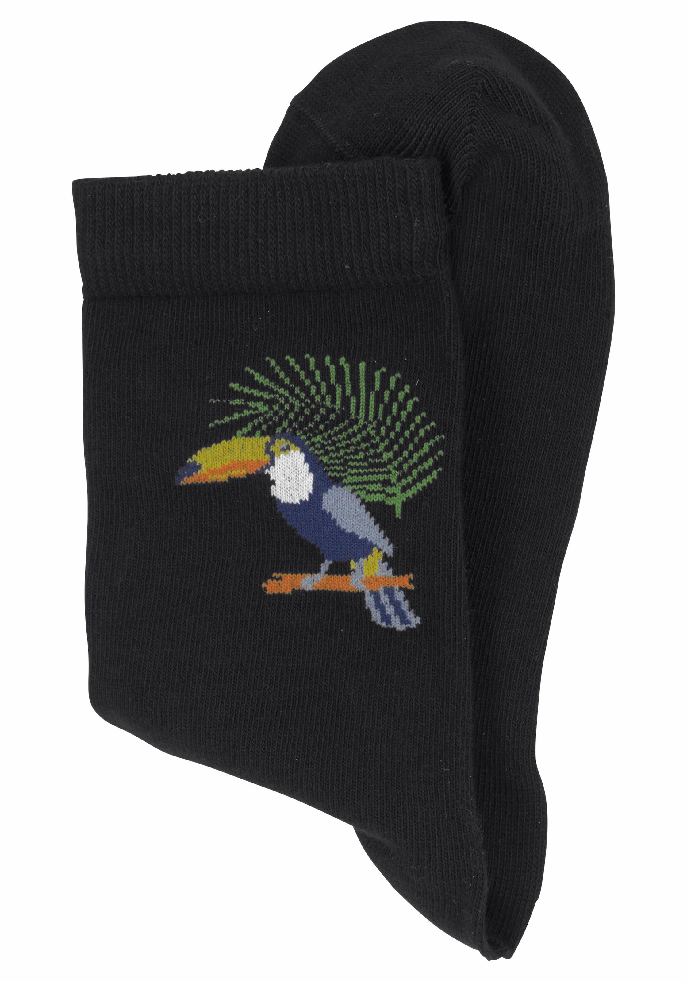 H.I.S Socken, (Set, 7 Paar), mit Schmetterlings- und Vogelmotiven sans  frais de livraison sur