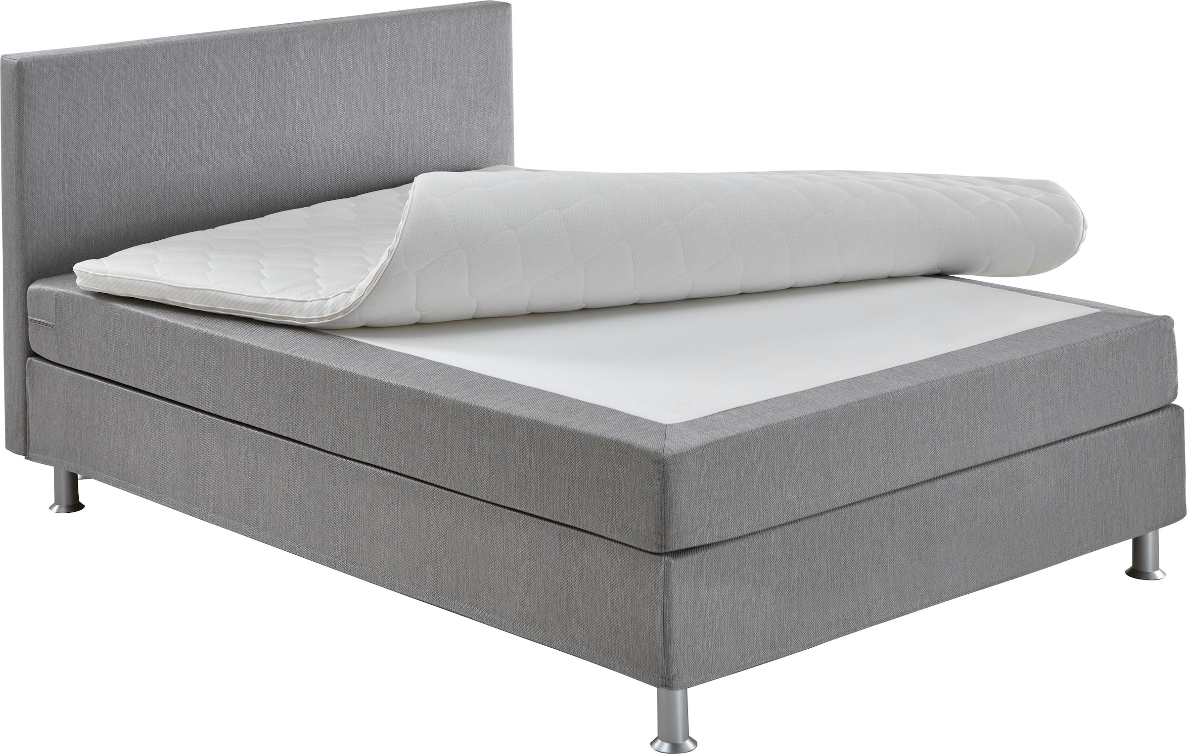 ATLANTIC home collection Boxbett »Edison« inkl. Bonnellfederkern-Matratze und Topper
