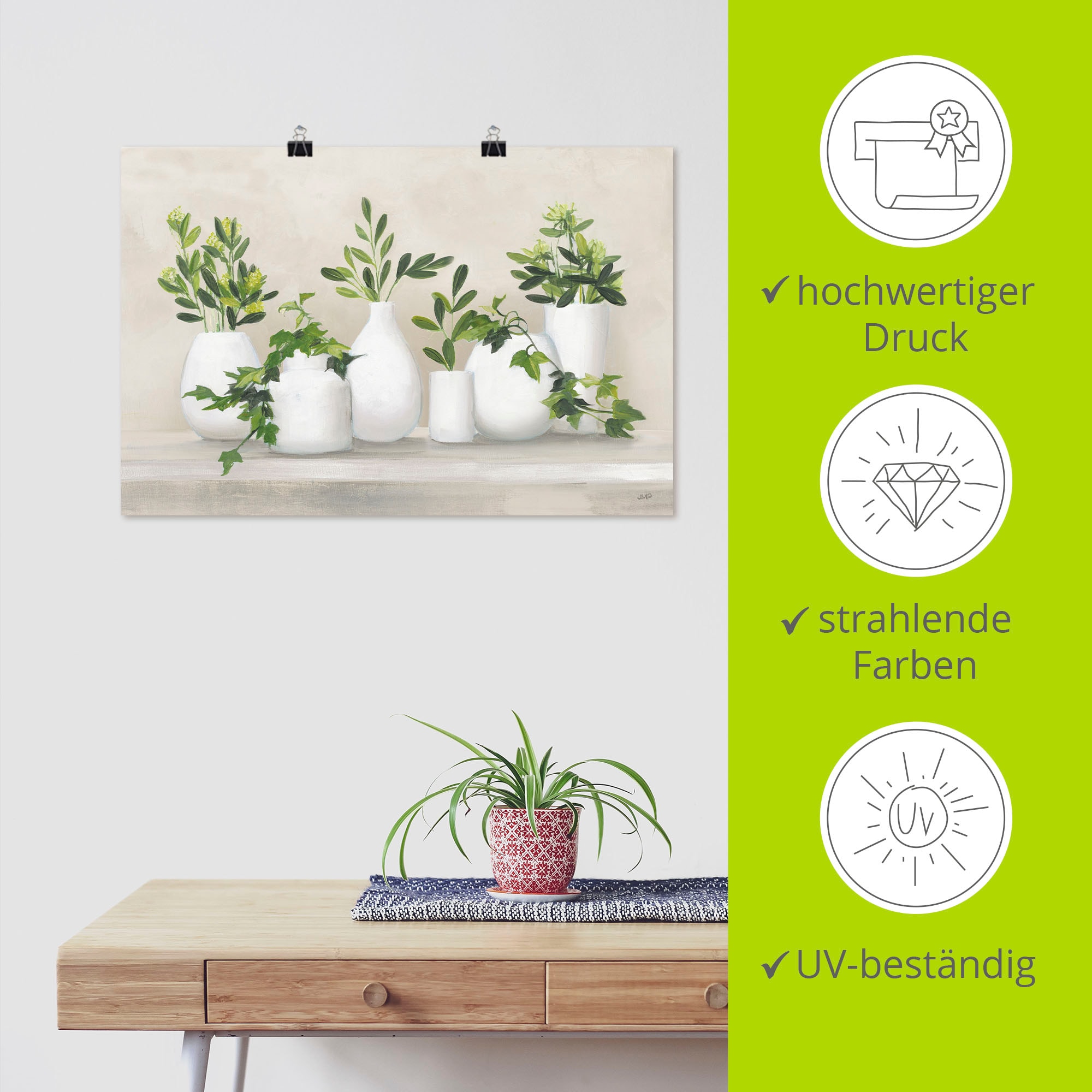 Artland Wandbild »Plant Life IV« Vasen & Töpfe 1 Stk. tlg. als Alubild, Leinwandbild, Poster, Wandaufkleber in verschied. Grössen