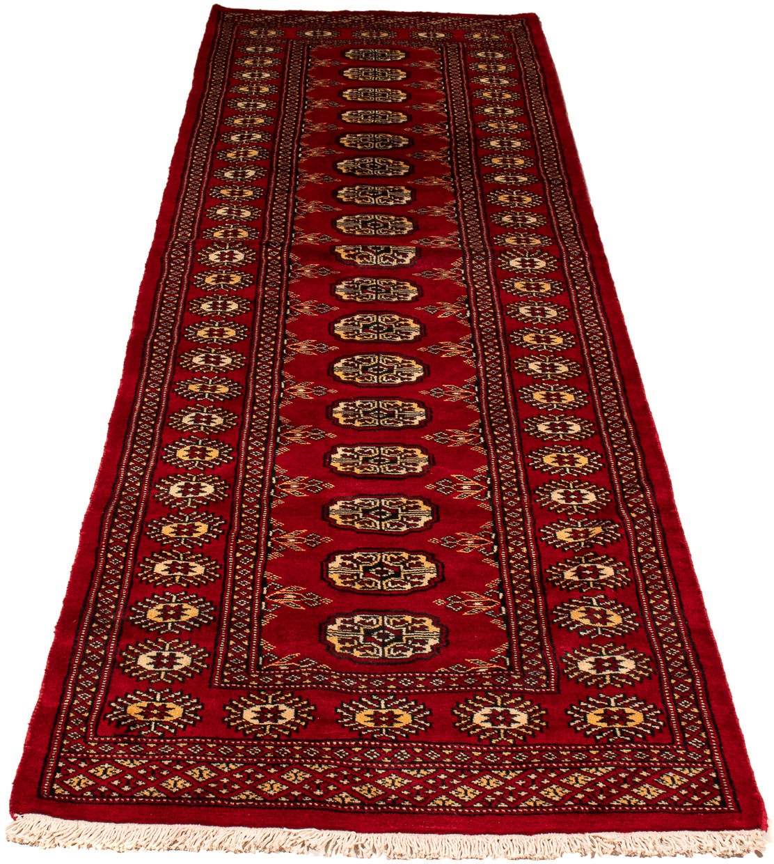 Image of morgenland Orientteppich »Pakistan - 298 x 80 cm - dunkelrot«, rechteckig, 6 mm Höhe, Wohnzimmer, Handgeknüpft, Einzelstück mit Zertifikat bei Ackermann Versand Schweiz