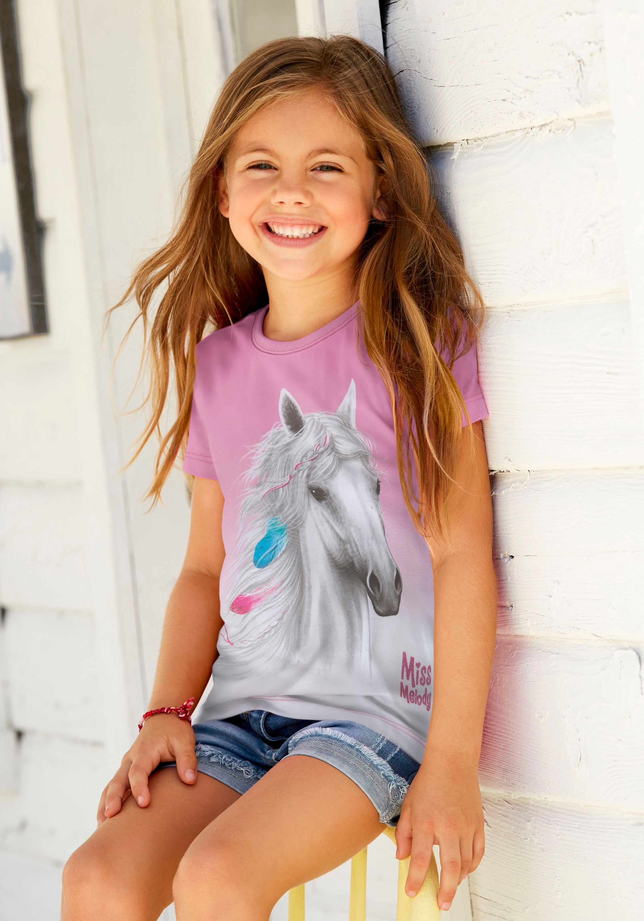 Trendige Miss Melody T-Shirt, mit versandkostenfrei shoppen schönem Pferdemotiv