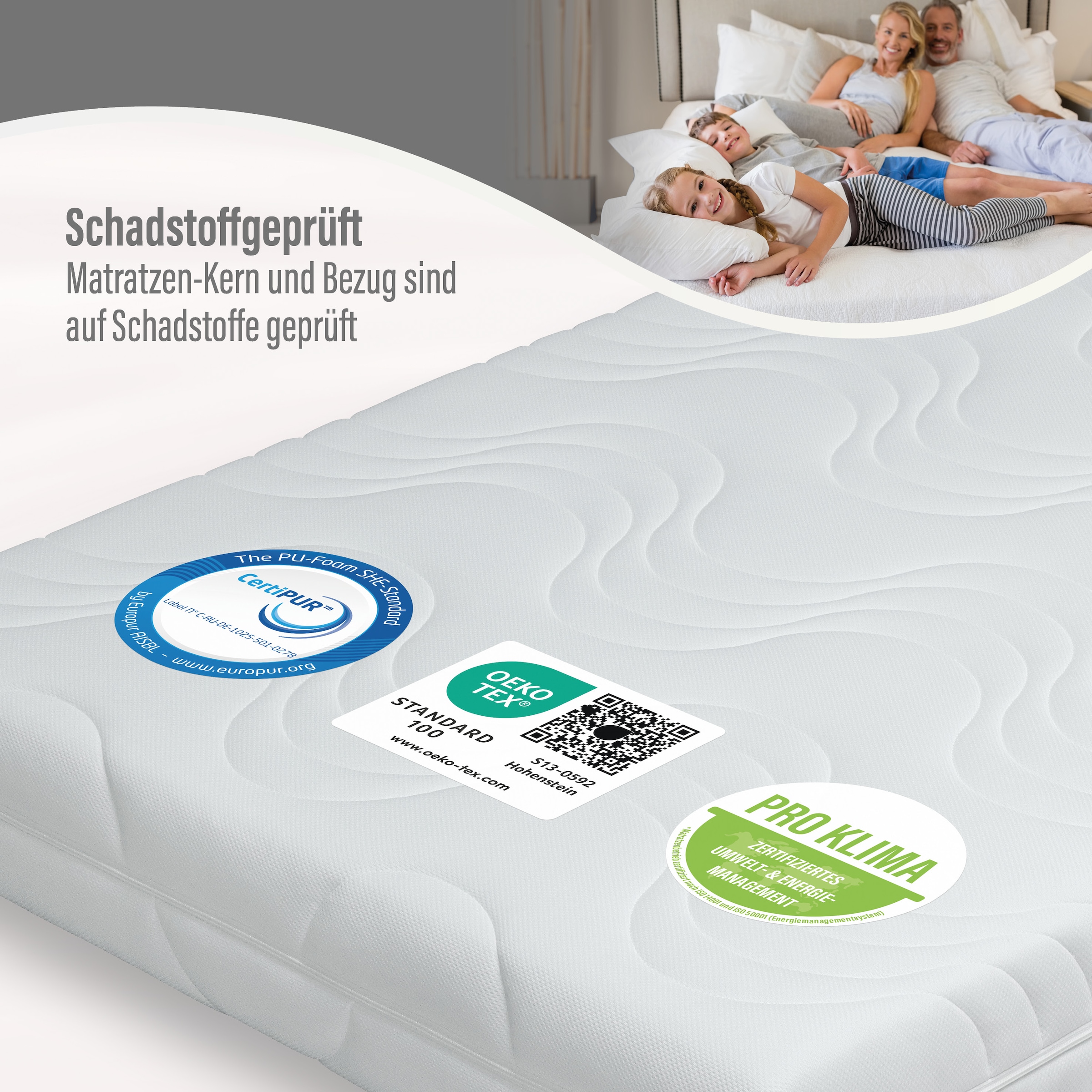 Beco Komfortschaummatratze »Marissa, 7 Zonen Matratze 90x200, 140x200 cm & weitere Grössen« 18 cm hoch Raumgewicht: 30 kg/m³ 1 Stk. tlg. ergonomischer Schlaf , getestet in 90x200, H3, Ausgabe 10/2025