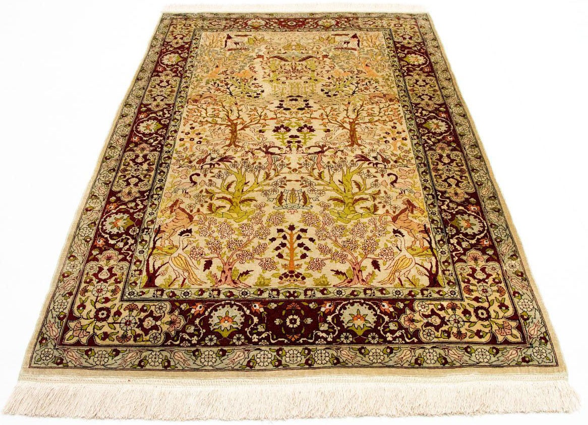 Image of morgenland Seidenteppich »Hereke Seide Figurativ 150 x 92 cm«, rechteckig, 0,5 mm Höhe, Unikat mit Zertifikat bei Ackermann Versand Schweiz