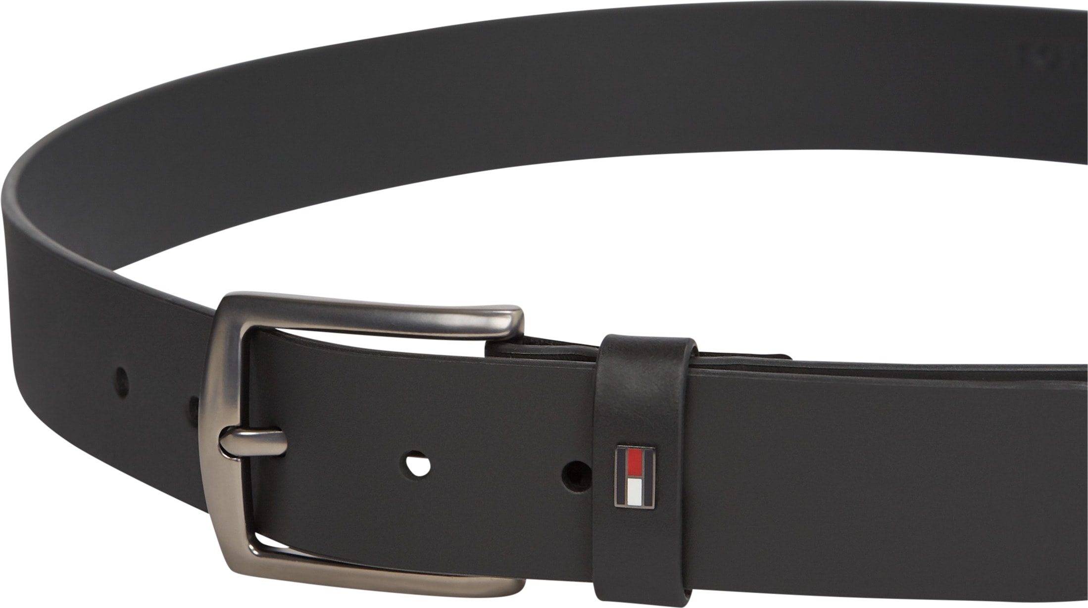Tommy Hilfiger Ledergürtel »DENTON 3.5 EXT«, Einfachdornschliesse, Metalllogo